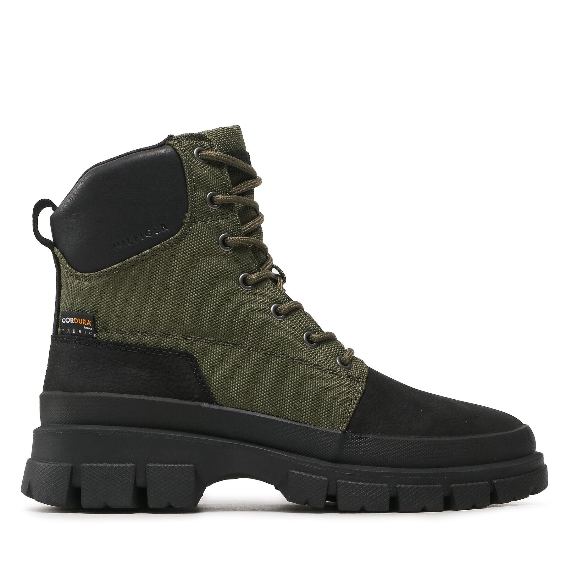 Tommy Hilfiger Outdoorová obuv Cordura Lace Boot FM0FM04189 Kaki - Pepit.sk