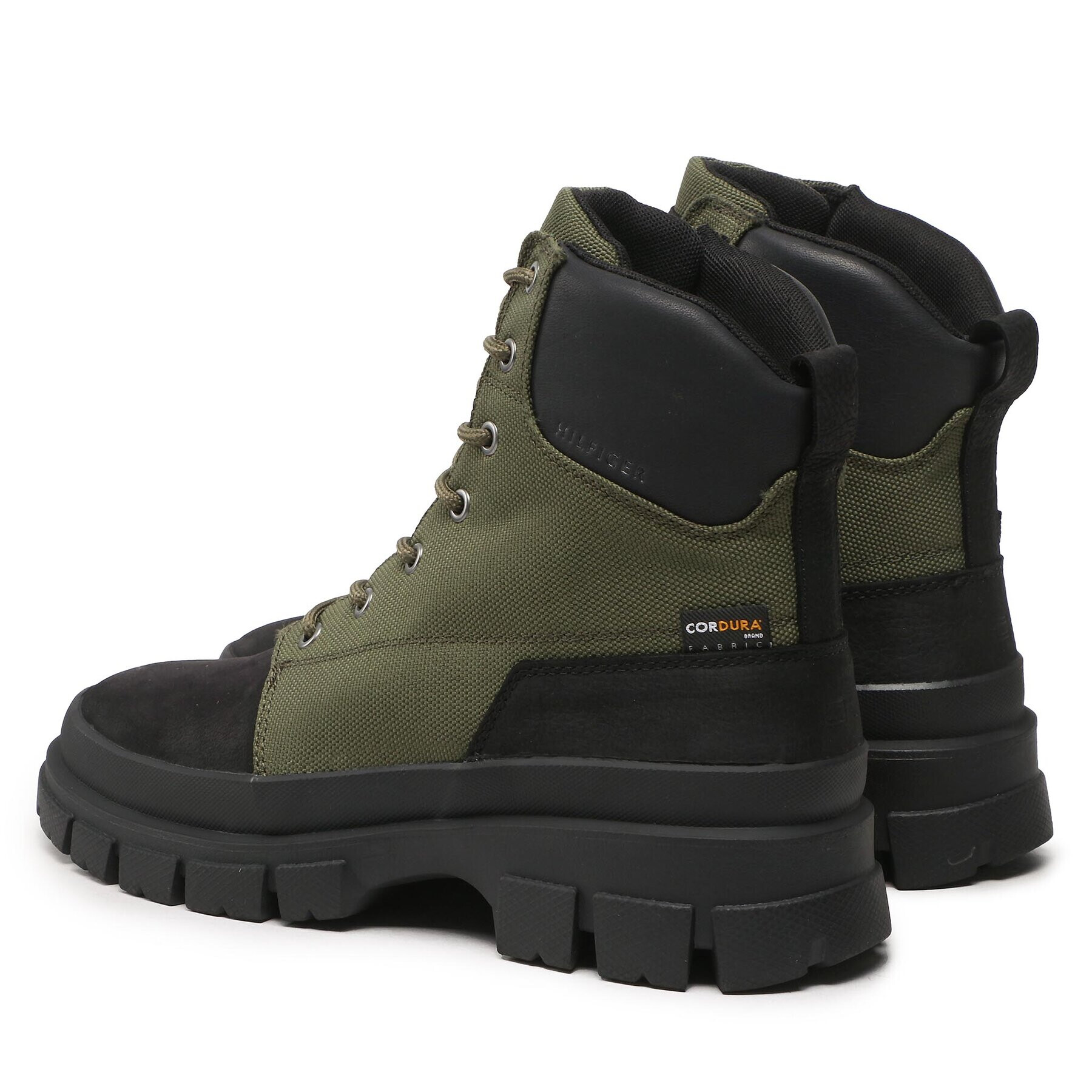 Tommy Hilfiger Outdoorová obuv Cordura Lace Boot FM0FM04189 Kaki - Pepit.sk