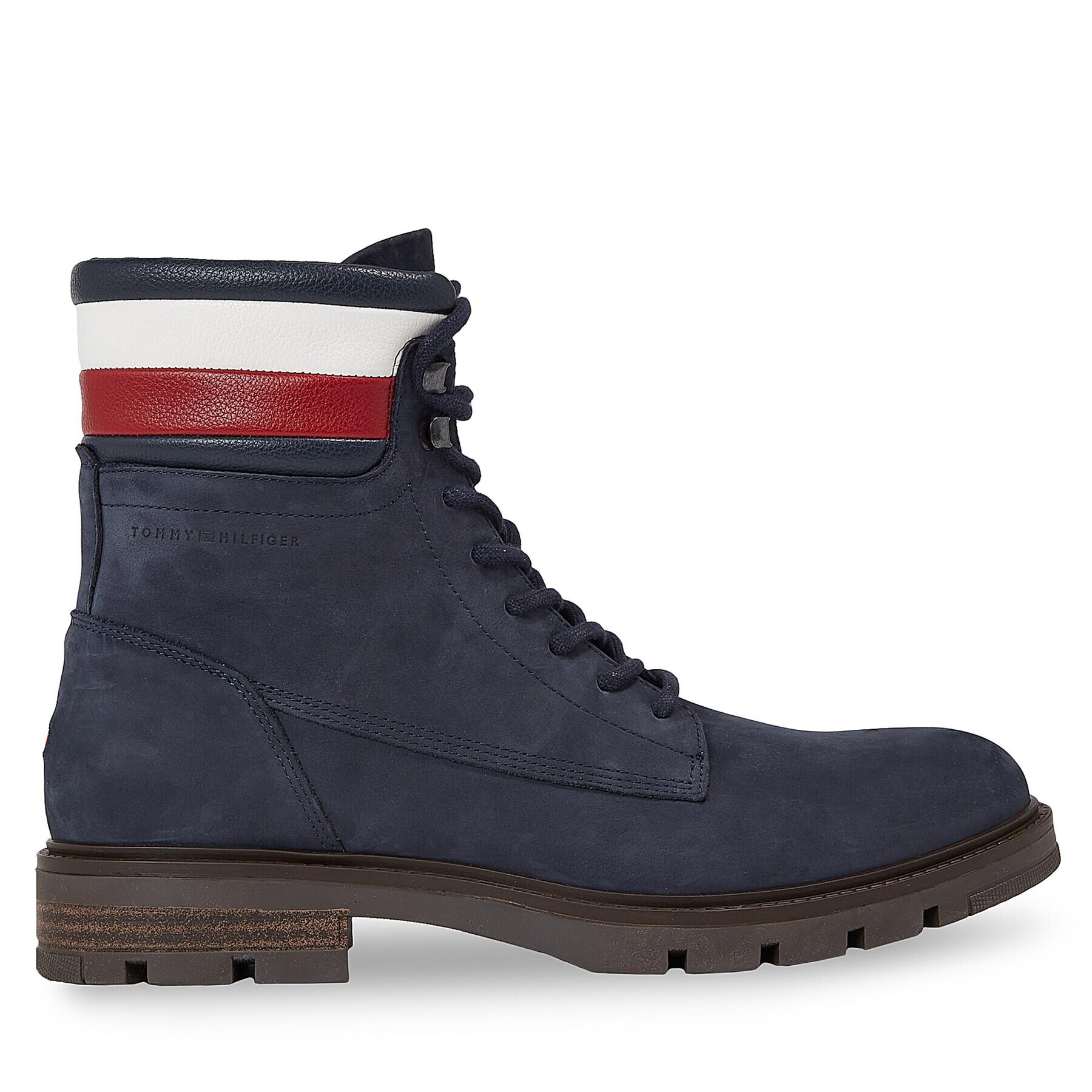 Tommy Hilfiger Outdoorová obuv Corporate Hilfiger Nubuck Boot FM0FM04801 Modrá - Pepit.sk