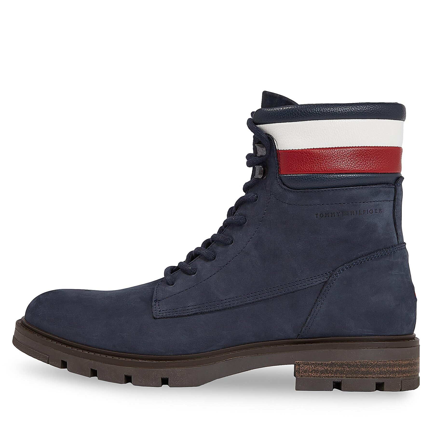 Tommy Hilfiger Outdoorová obuv Corporate Hilfiger Nubuck Boot FM0FM04801 Modrá - Pepit.sk