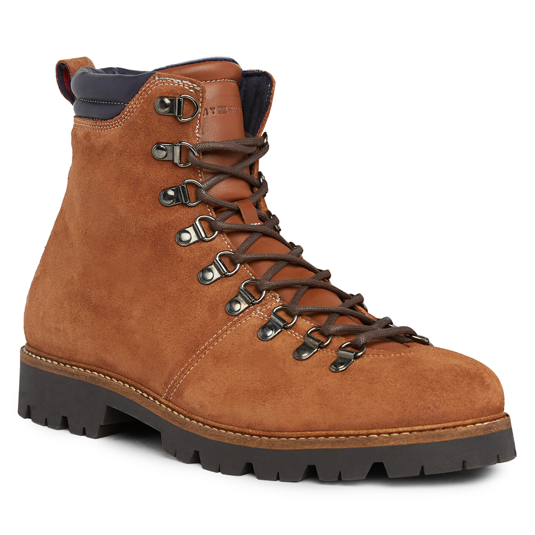 Tommy Hilfiger Outdoorová obuv Hilfiger W Mix Suede Hooks Boot FM0FM04764 Hnedá - Pepit.sk