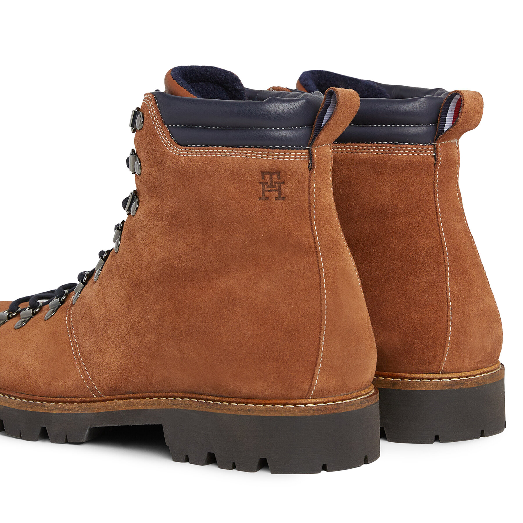 Tommy Hilfiger Outdoorová obuv Hilfiger W Mix Suede Hooks Boot FM0FM04764 Hnedá - Pepit.sk