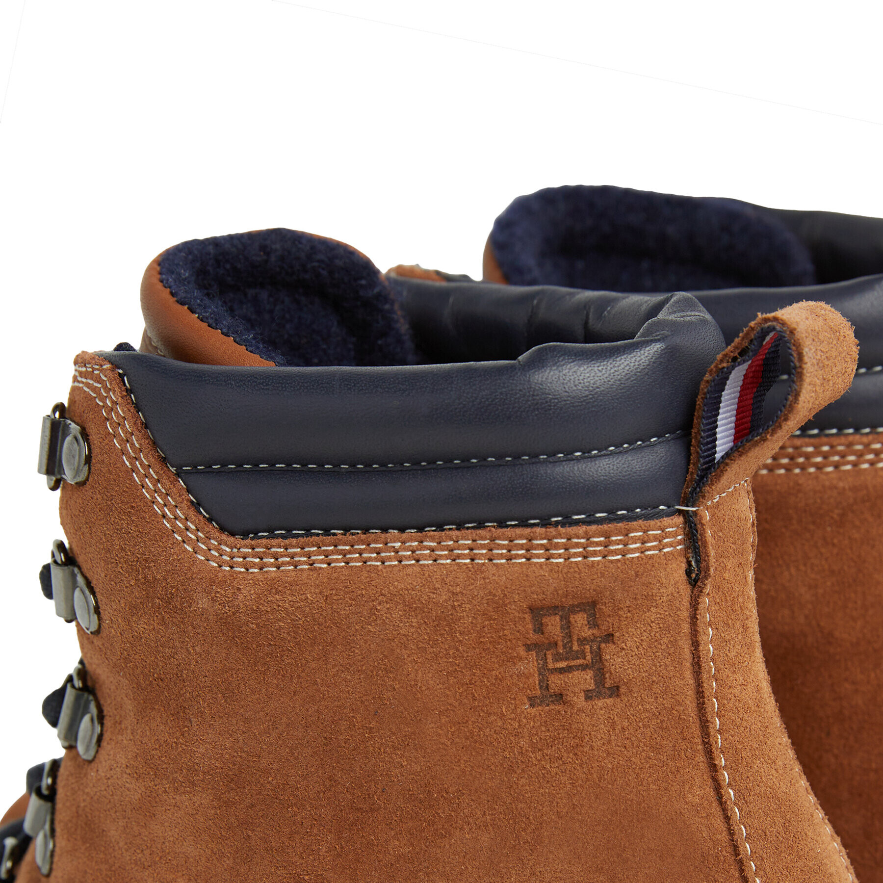 Tommy Hilfiger Outdoorová obuv Hilfiger W Mix Suede Hooks Boot FM0FM04764 Hnedá - Pepit.sk