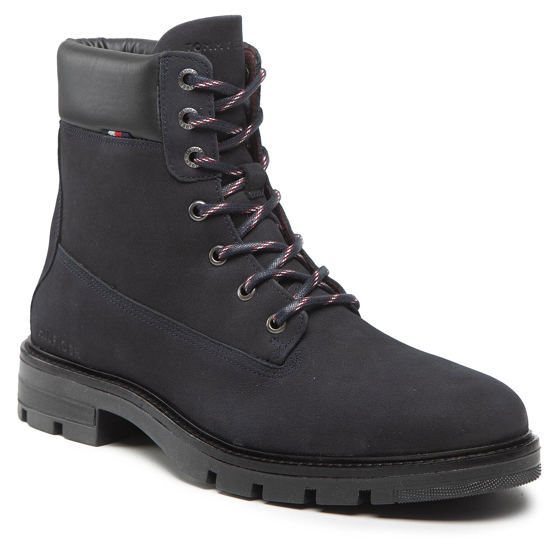 Tommy Hilfiger Outdoorová obuv Padded Nubuck Boot FM0FM04205 Tmavomodrá - Pepit.sk