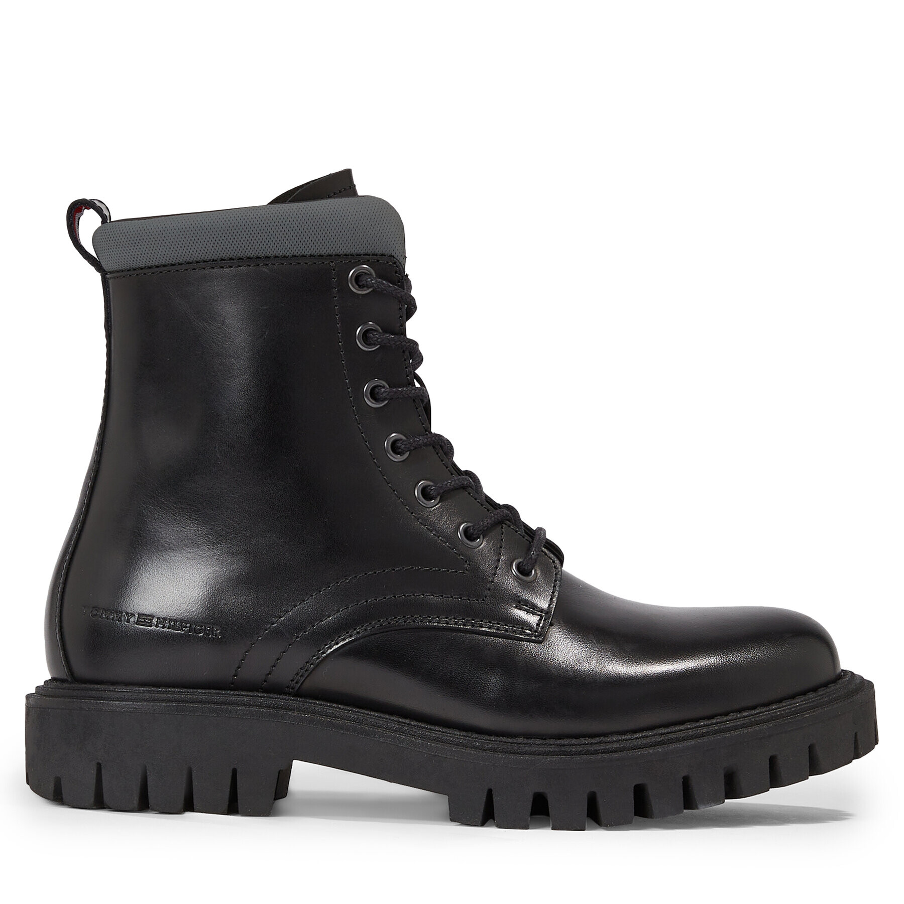 Tommy Hilfiger Outdoorová obuv Premium Casual Chunky Lth Boot FM0FM04756 Čierna - Pepit.sk