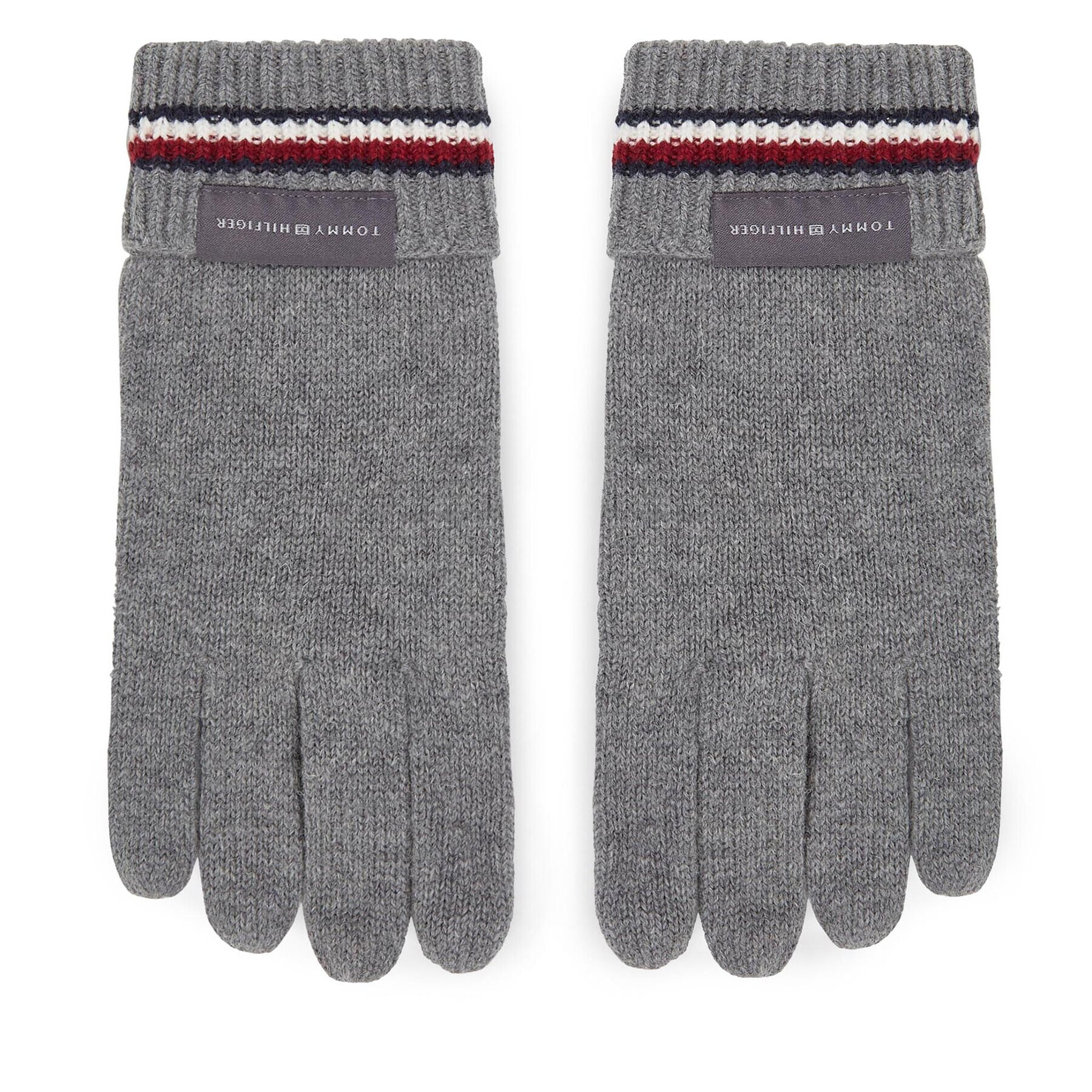 Tommy Hilfiger Pánske rukavice Corporate Knit Gloves AM0AM11488 Sivá - Pepit.sk