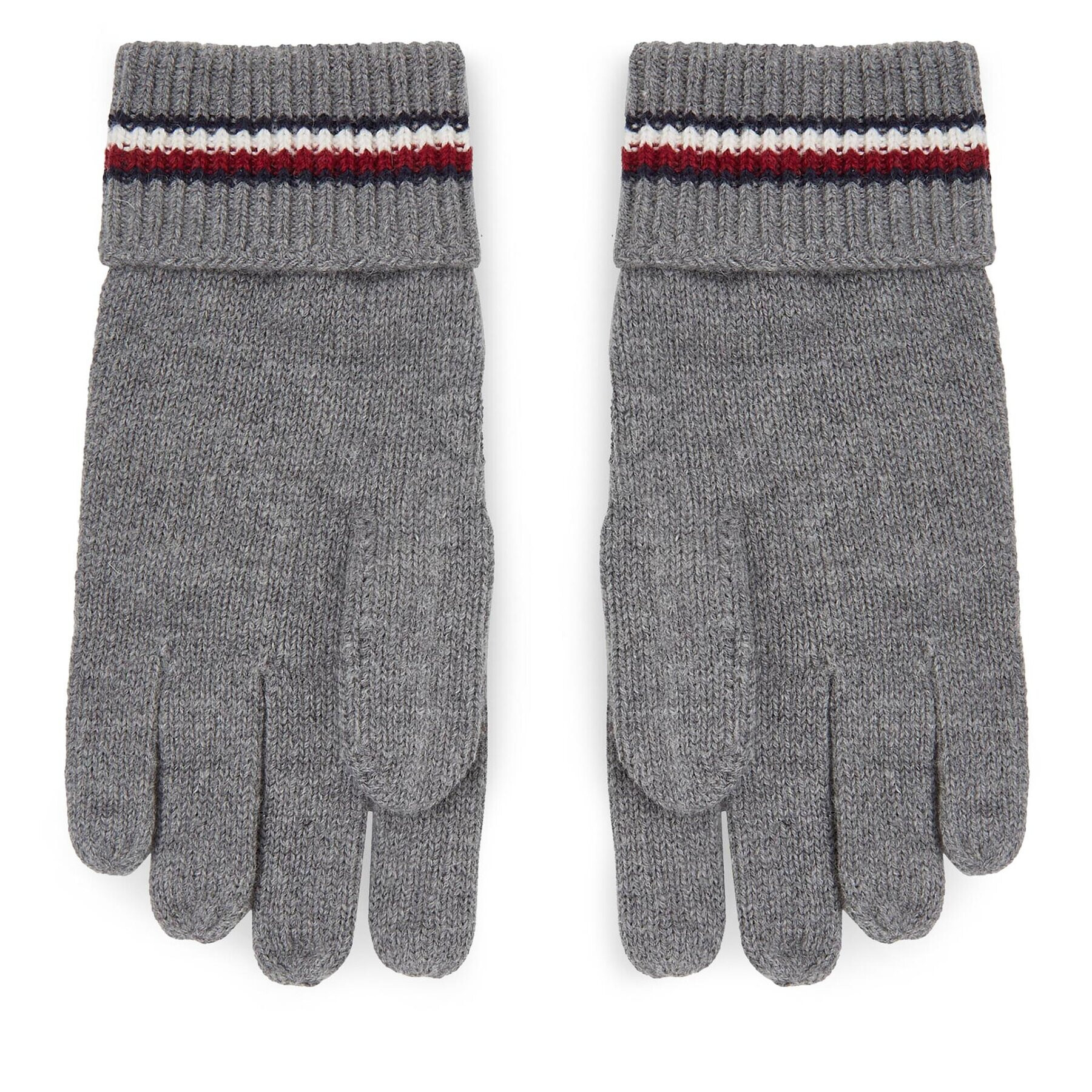 Tommy Hilfiger Pánske rukavice Corporate Knit Gloves AM0AM11488 Sivá - Pepit.sk