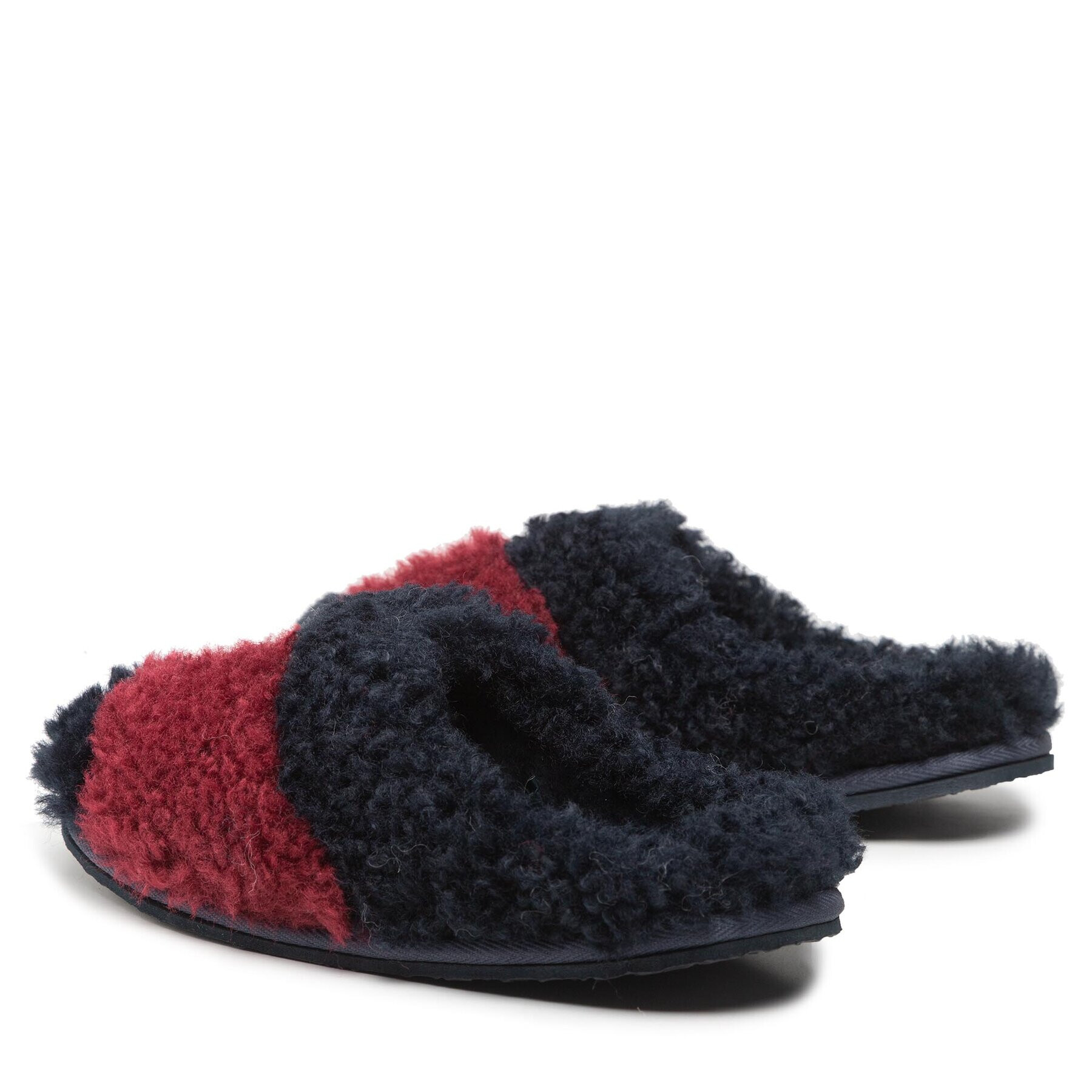 Tommy Hilfiger Papuče Th Home Slipper Sherpa Fur FW0FW06577 Tmavomodrá - Pepit.sk