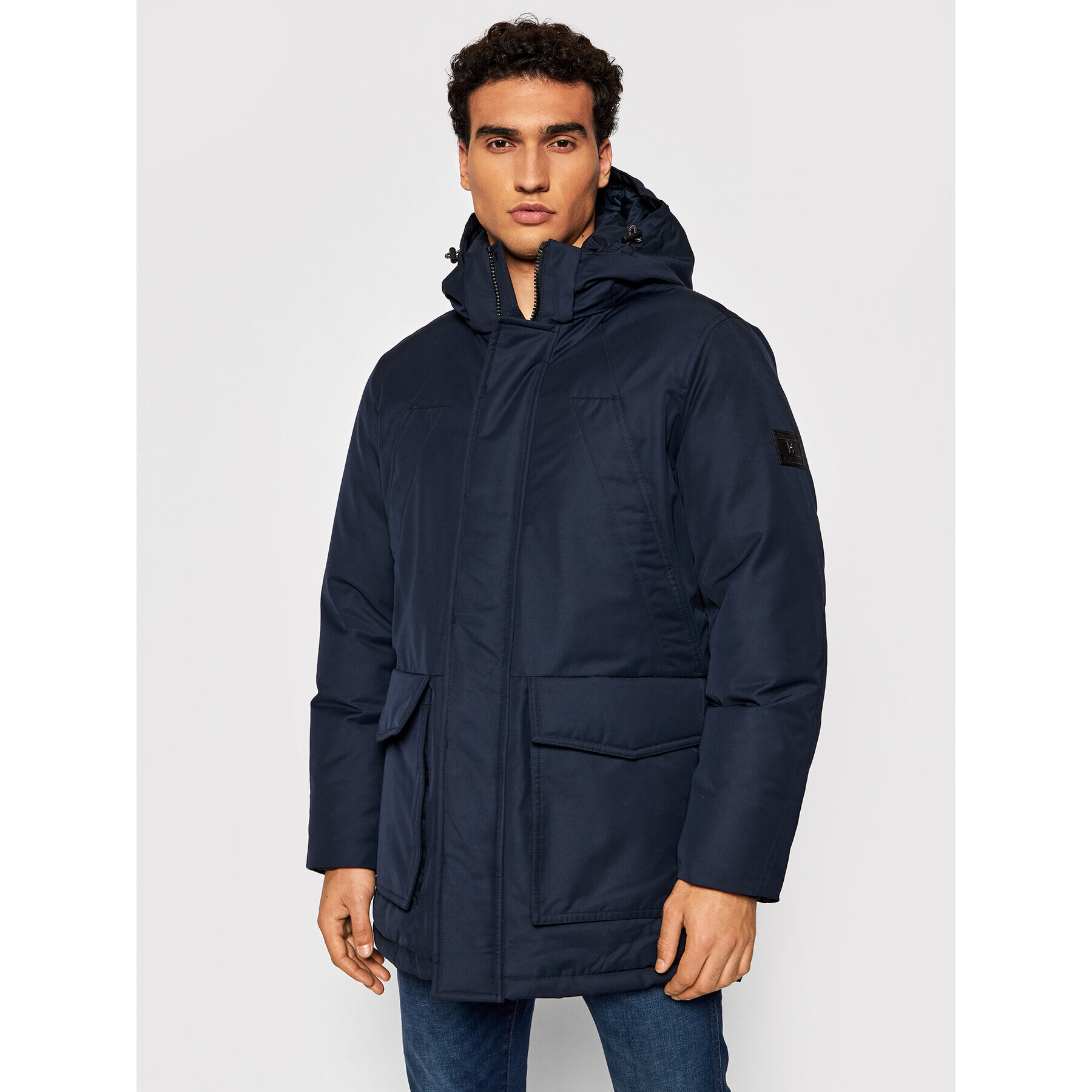 Tommy Hilfiger Parka Rockie Non Fur Down MW0MW21016 Tmavomodrá Regular Fit - Pepit.sk