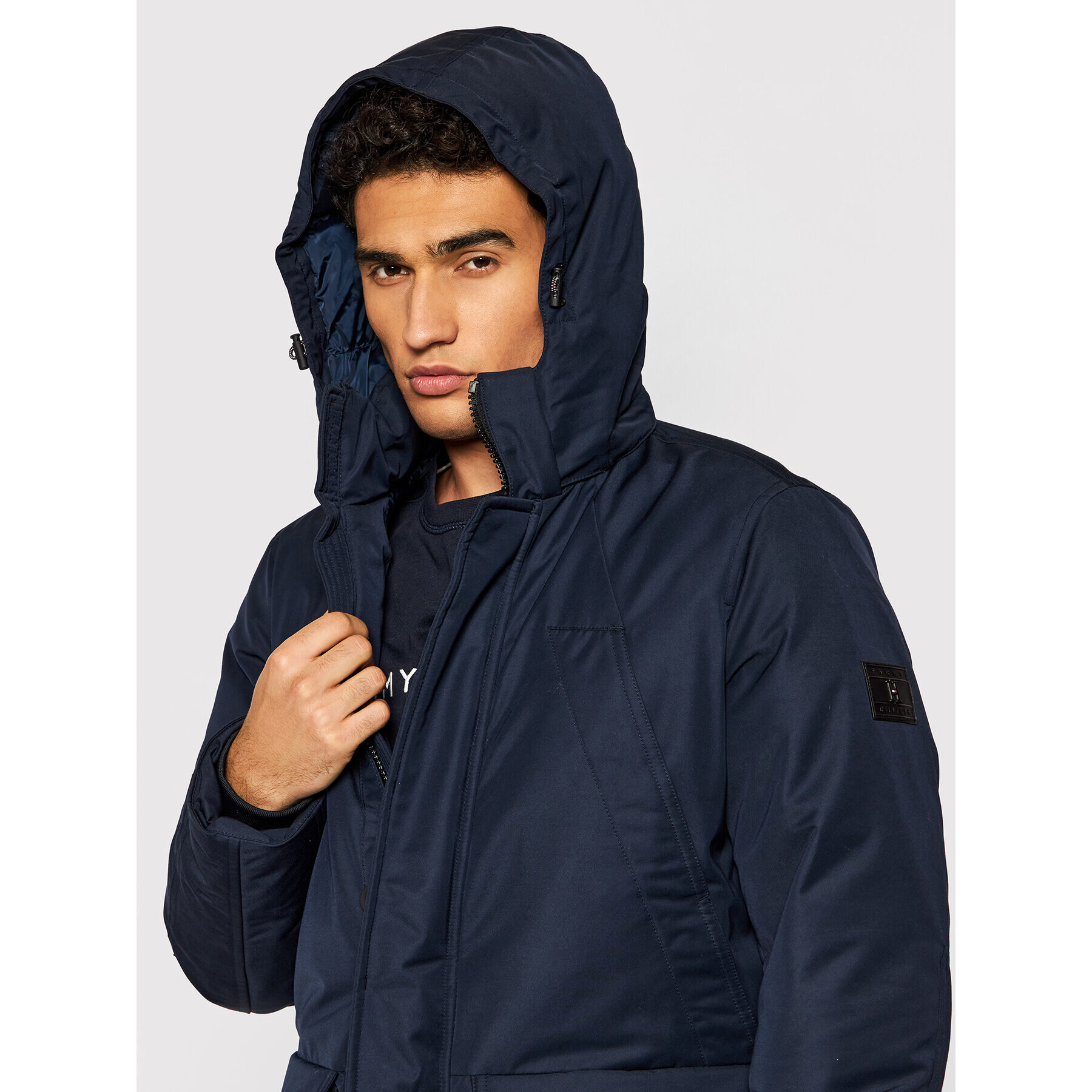 Tommy Hilfiger Parka Rockie Non Fur Down MW0MW21016 Tmavomodrá Regular Fit - Pepit.sk