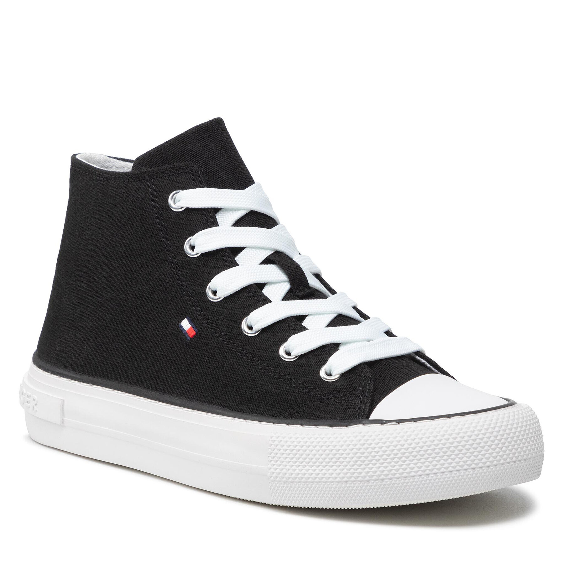 Tommy Hilfiger Plátenky High Top Lace-Up Sneaker T3A4-32119-0890 S Čierna - Pepit.sk