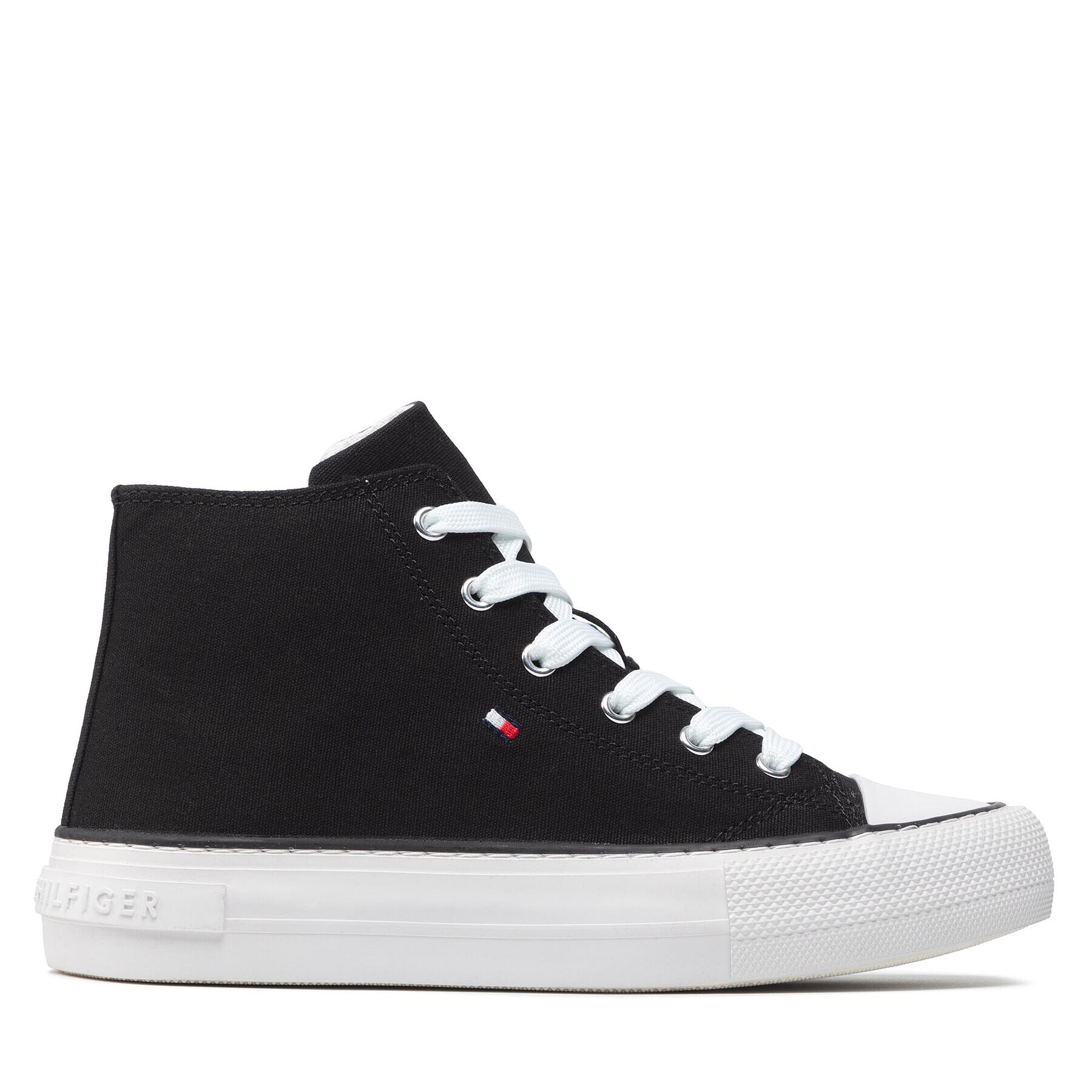 Tommy Hilfiger Plátenky High Top Lace-Up Sneaker T3A4-32119-0890 S Čierna - Pepit.sk