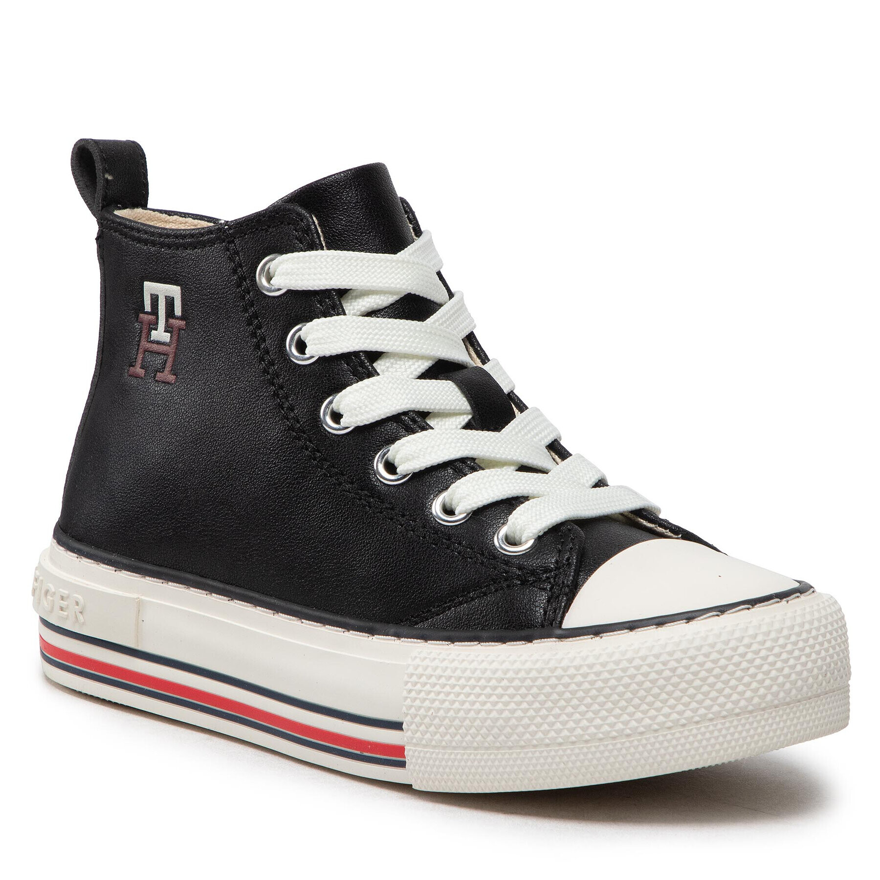 Tommy Hilfiger Plátenky High Top Lace-Up Sneaker T3A9-32288-1355 M Čierna - Pepit.sk