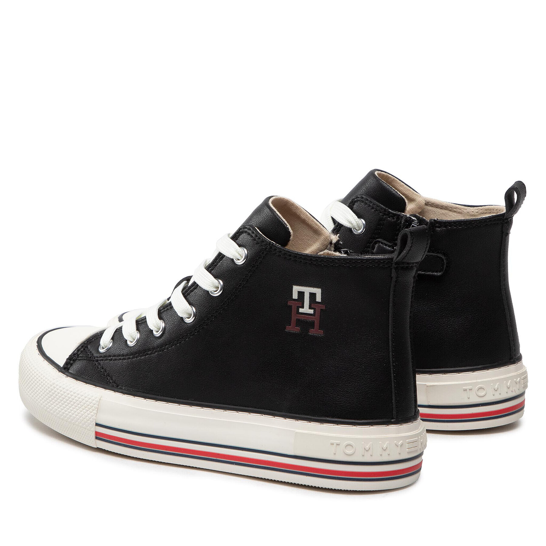 Tommy Hilfiger Plátenky High Top Lace Up Sneaker T3A9-32288-1355 S Čierna - Pepit.sk