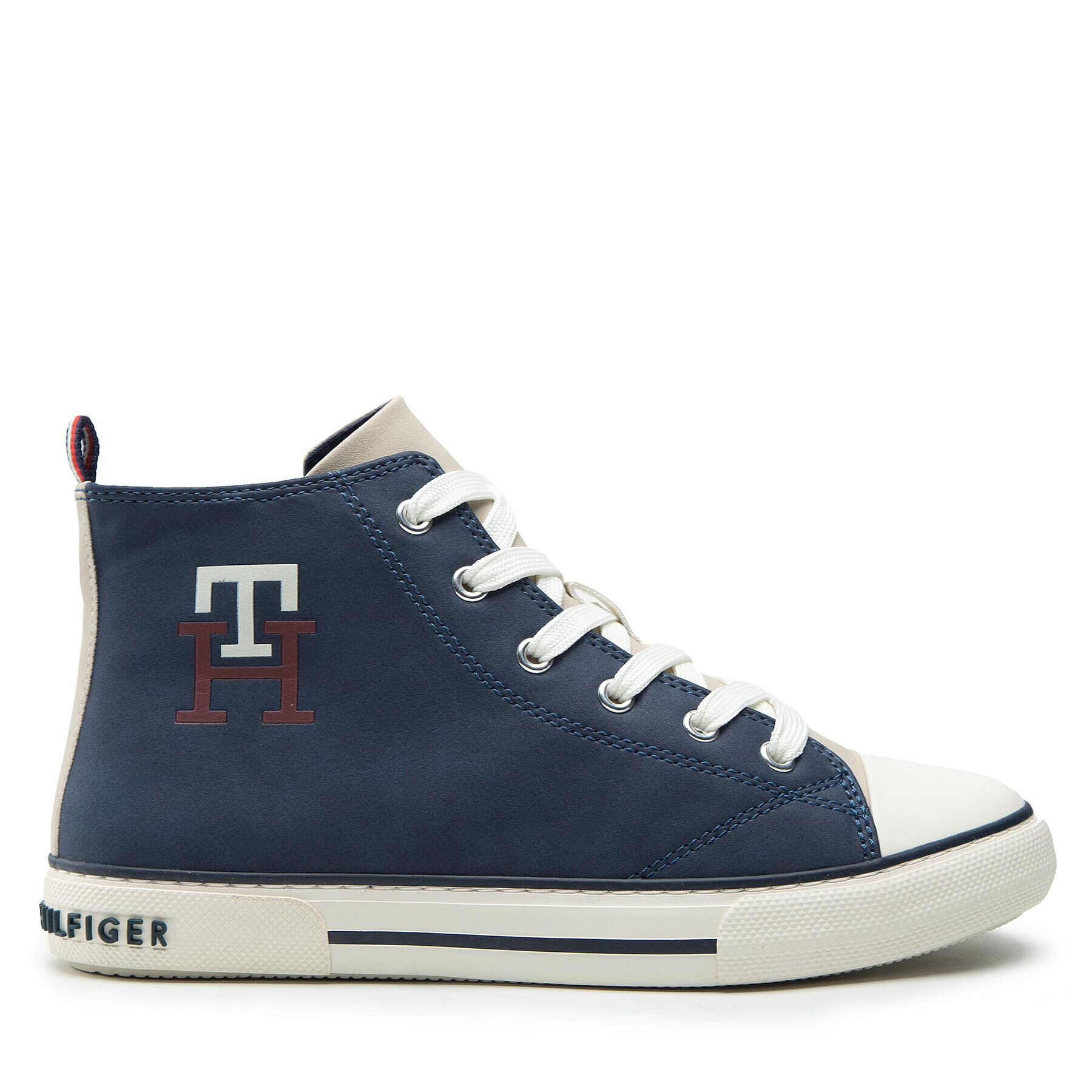 Tommy Hilfiger Plátenky High Top Lace-Up Sneaker T3X9-32451-1441 S Tmavomodrá - Pepit.sk