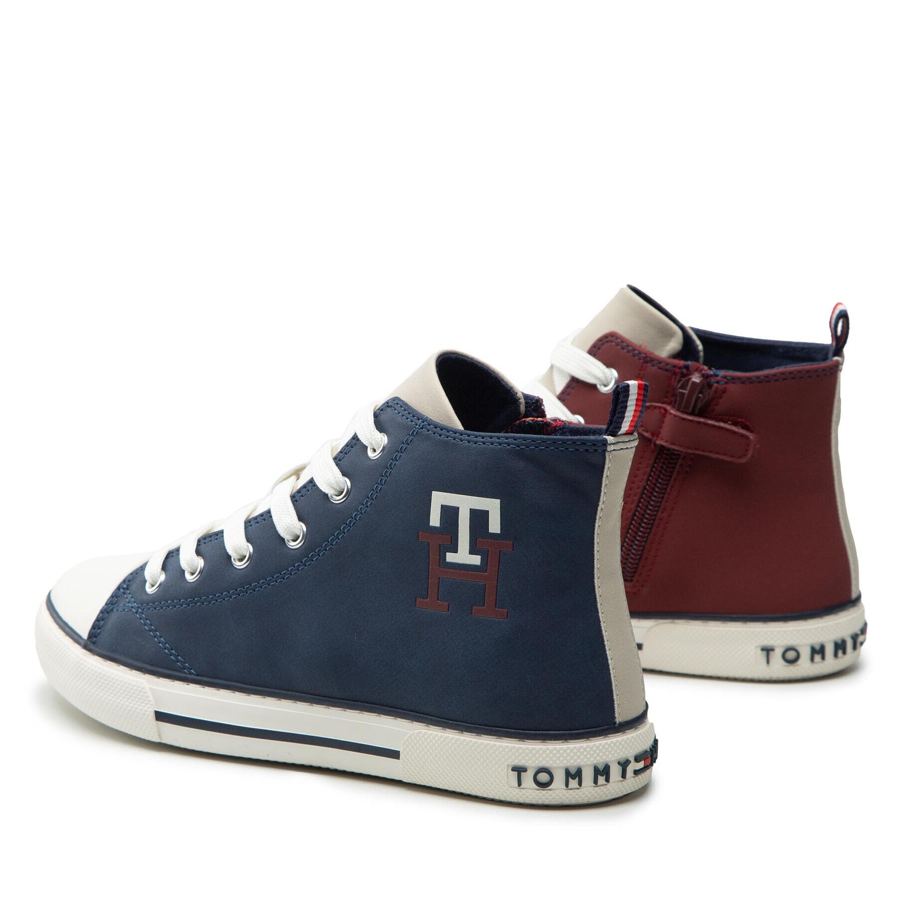 Tommy Hilfiger Plátenky High Top Lace-Up Sneaker T3X9-32451-1441 S Tmavomodrá - Pepit.sk