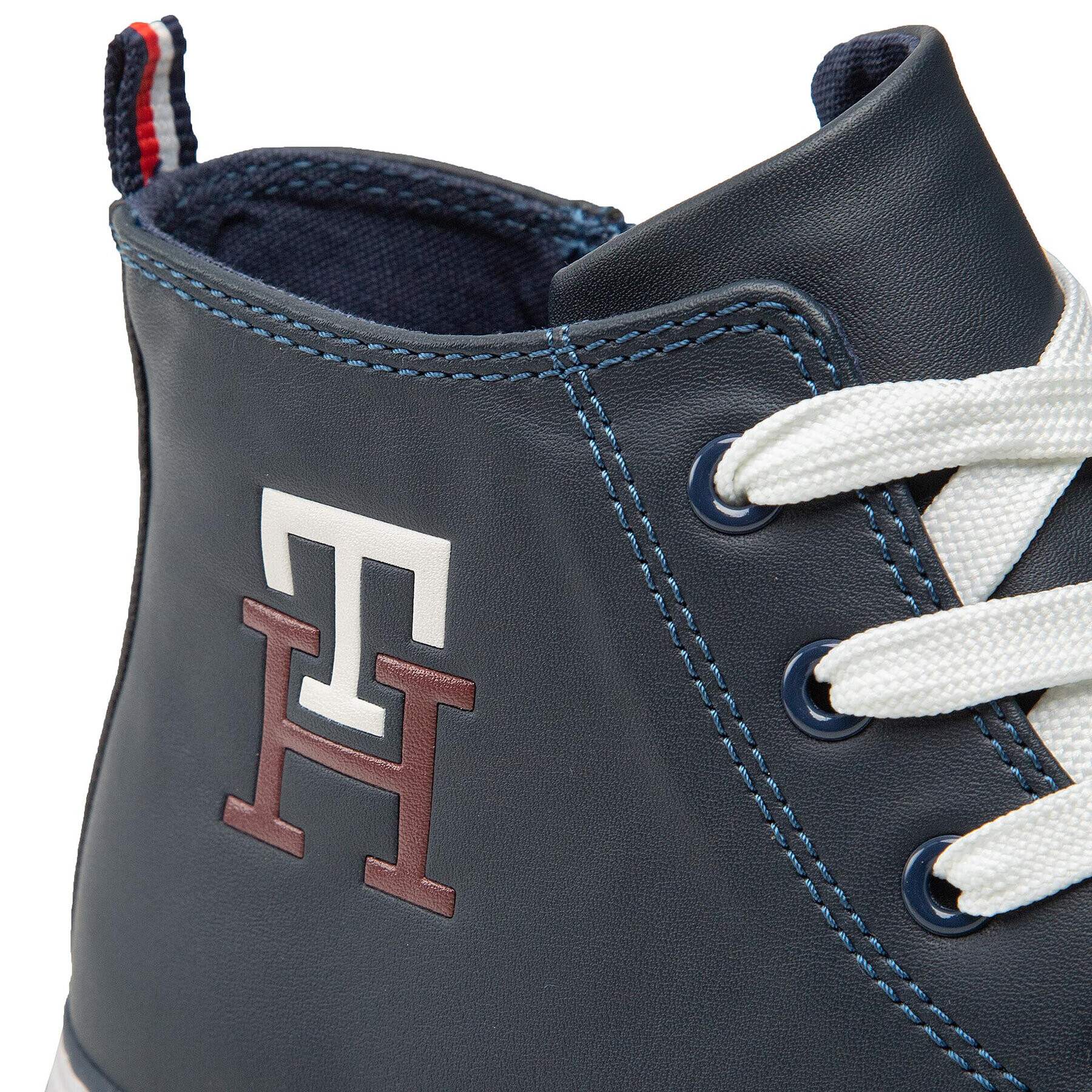 Tommy Hilfiger Plátenky High Top Lace Up Sneaker T3X9-32452-1355 S Tmavomodrá - Pepit.sk