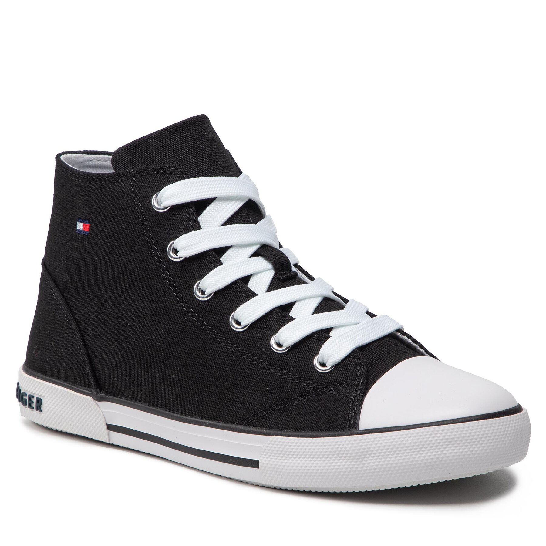 Tommy Hilfiger Plátenky Higt Top Lace-Up Sneaker T3X4-32209-0890 S Čierna - Pepit.sk