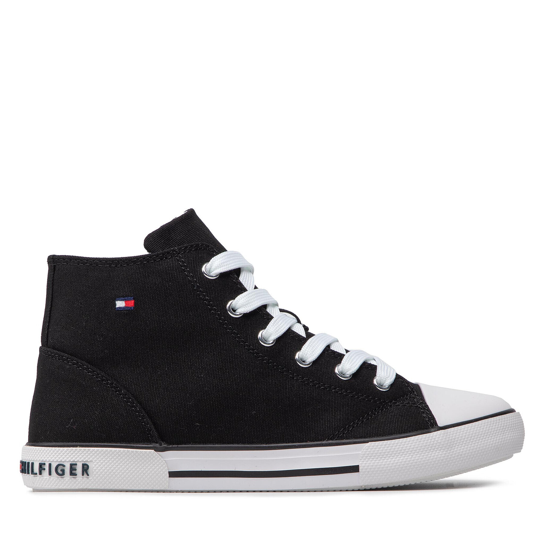 Tommy Hilfiger Plátenky Higt Top Lace-Up Sneaker T3X4-32209-0890 S Čierna - Pepit.sk