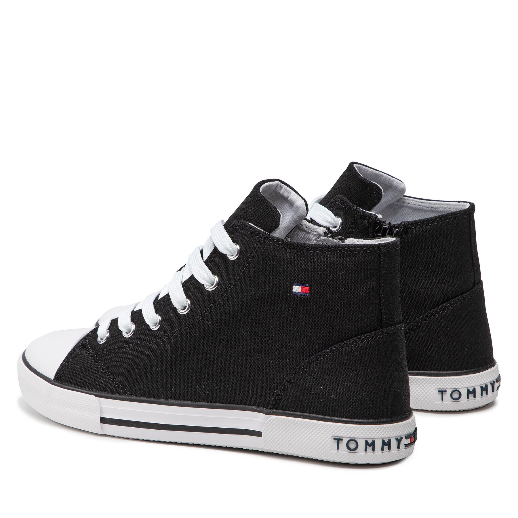 Tommy Hilfiger Plátenky Higt Top Lace-Up Sneaker T3X4-32209-0890 S Čierna - Pepit.sk