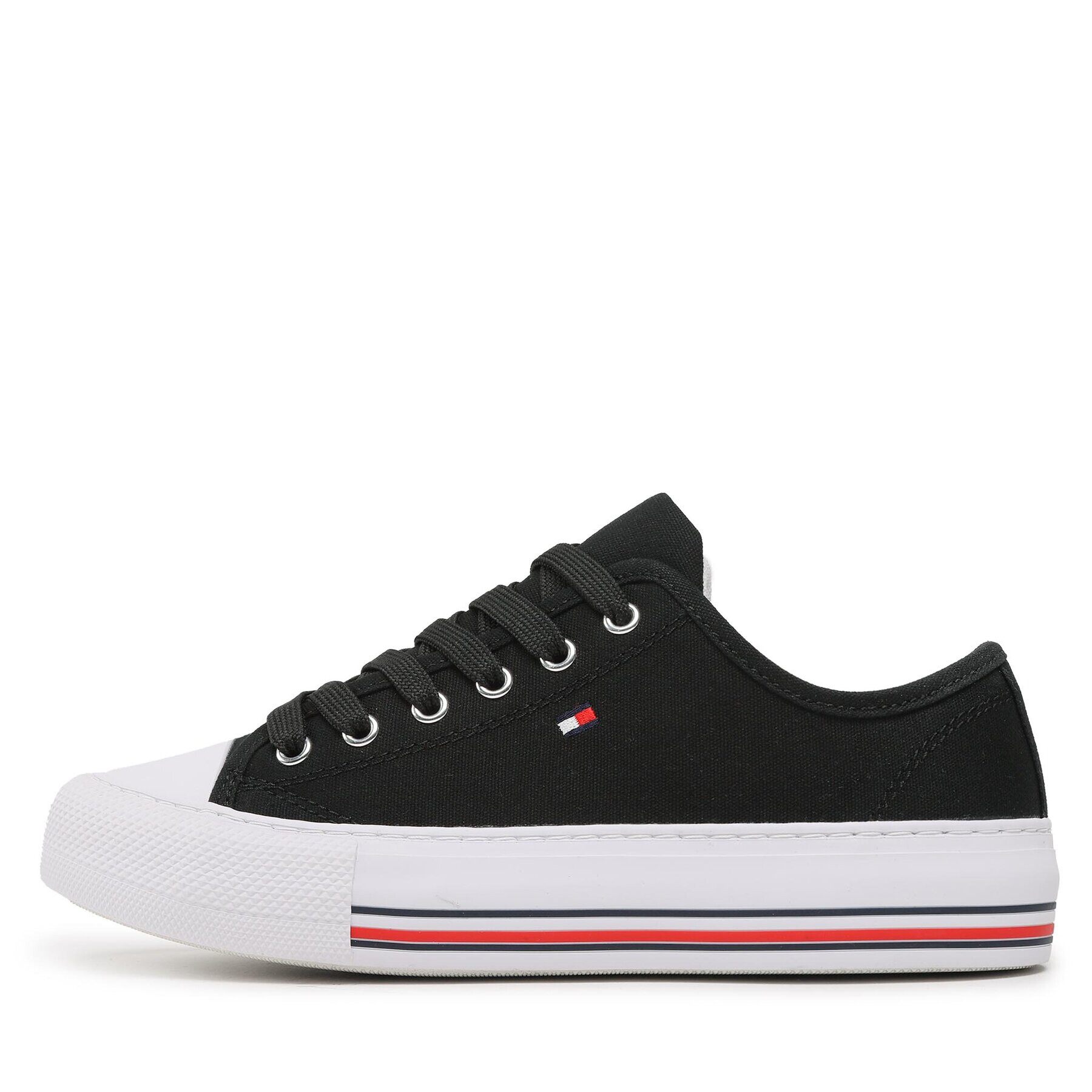 Tommy Hilfiger Plátenky Low Cut Lace-Up Sneaker T3A9-32677-0890 S Čierna - Pepit.sk