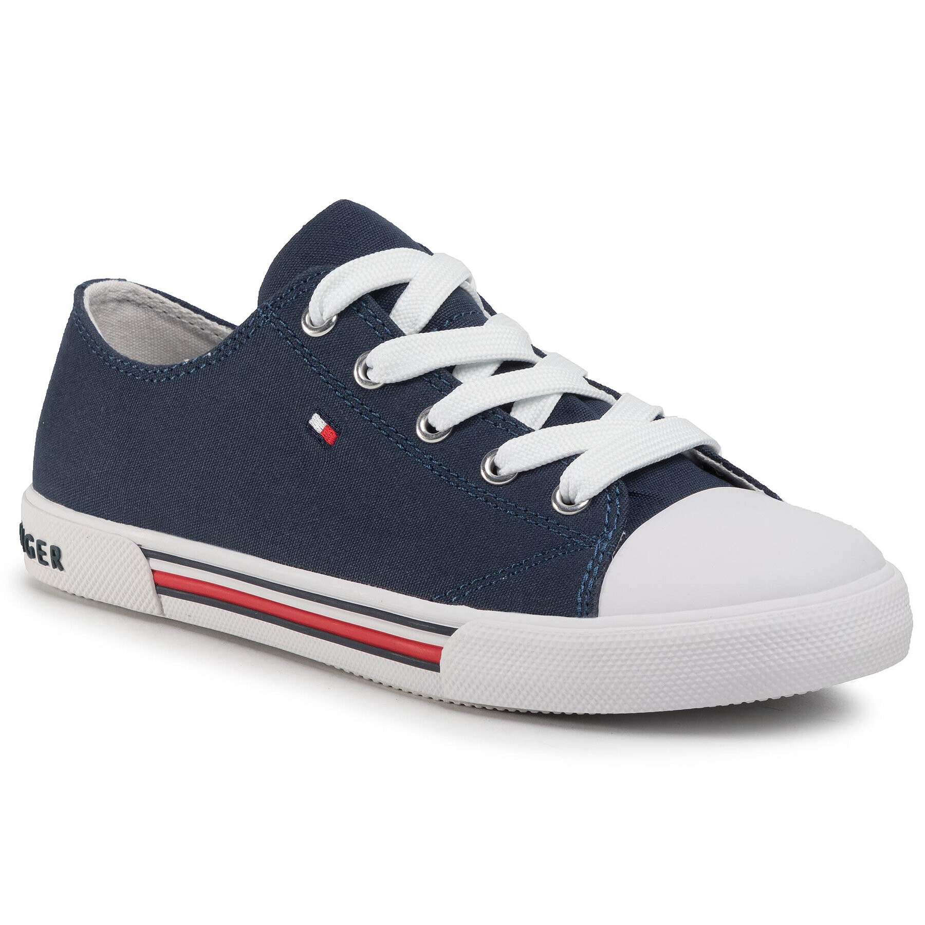 Tommy Hilfiger Plátenky Low Cut Lace-Up Sneaker T3X4-30692-0890 S Tmavomodrá - Pepit.sk