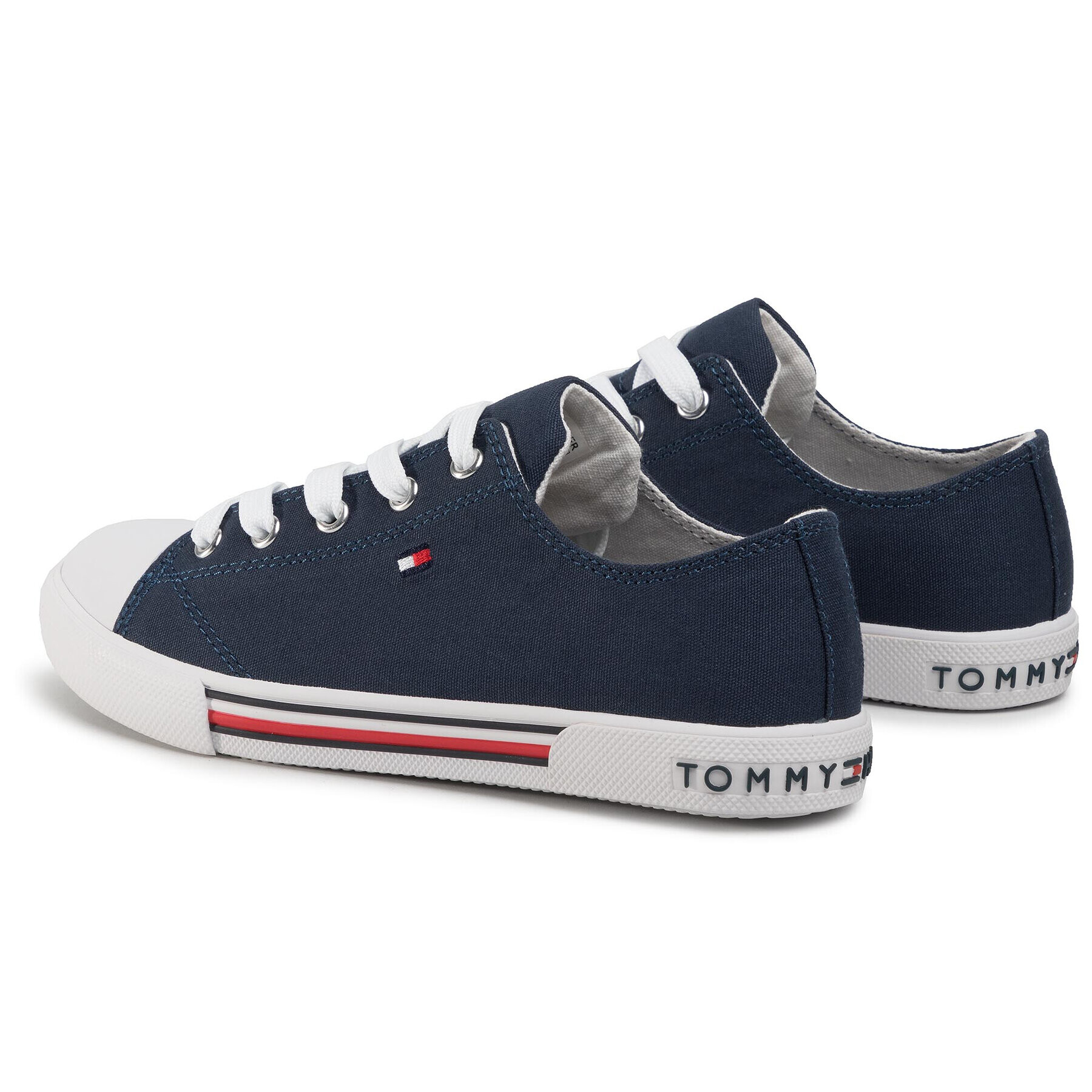 Tommy Hilfiger Plátenky Low Cut Lace-Up Sneaker T3X4-30692-0890 S Tmavomodrá - Pepit.sk