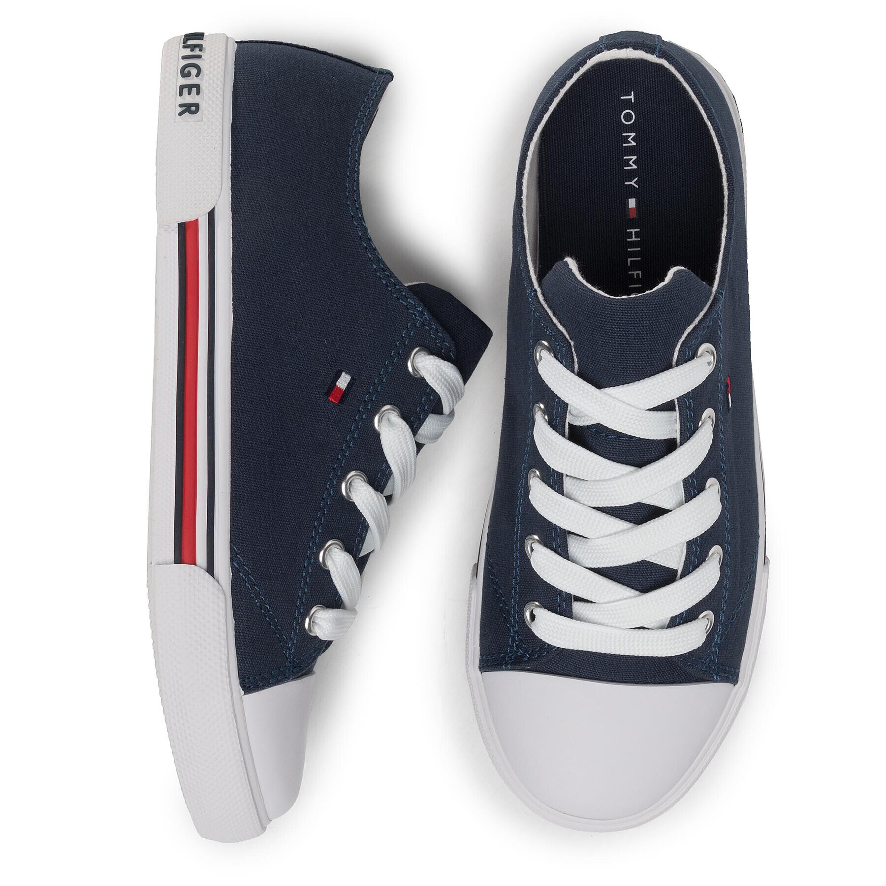 Tommy Hilfiger Plátenky Low Cut Lace-Up Sneaker T3X4-30692-0890 S Tmavomodrá - Pepit.sk