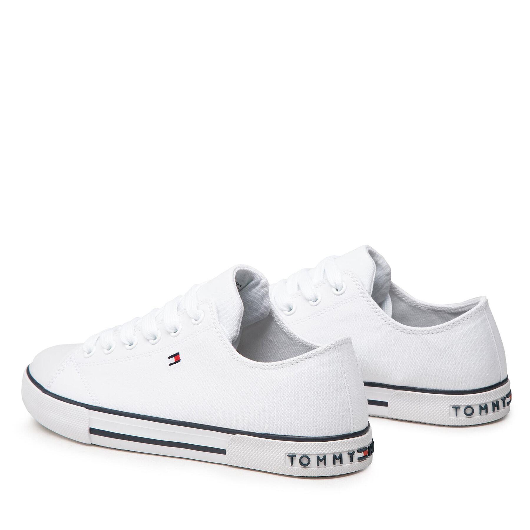 Tommy Hilfiger Plátenky Low Cut Lace-Up Sneaker T3X4-32207-0890 S Biela - Pepit.sk