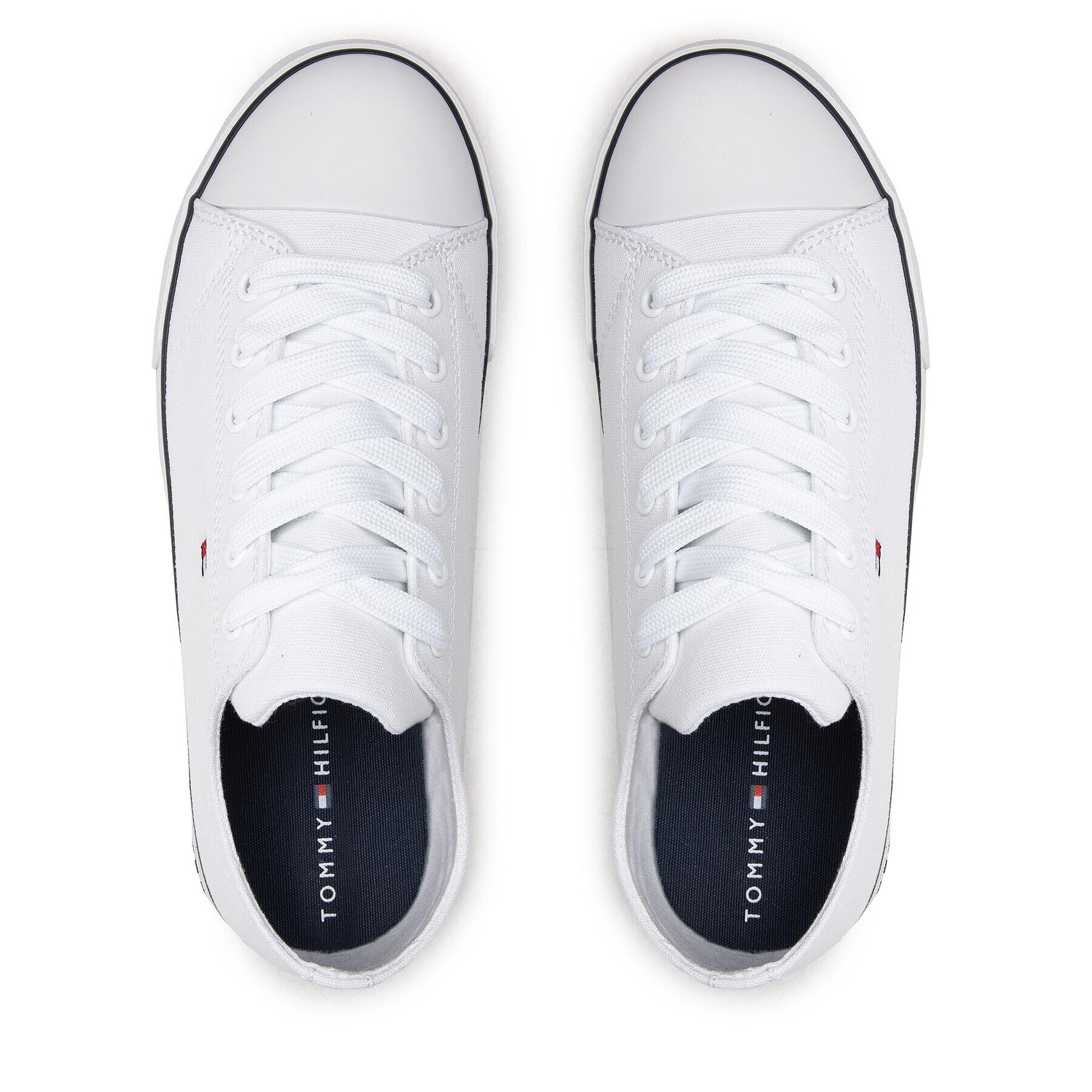 Tommy Hilfiger Plátenky Low Cut Lace-Up Sneaker T3X4-32207-0890 S Biela - Pepit.sk