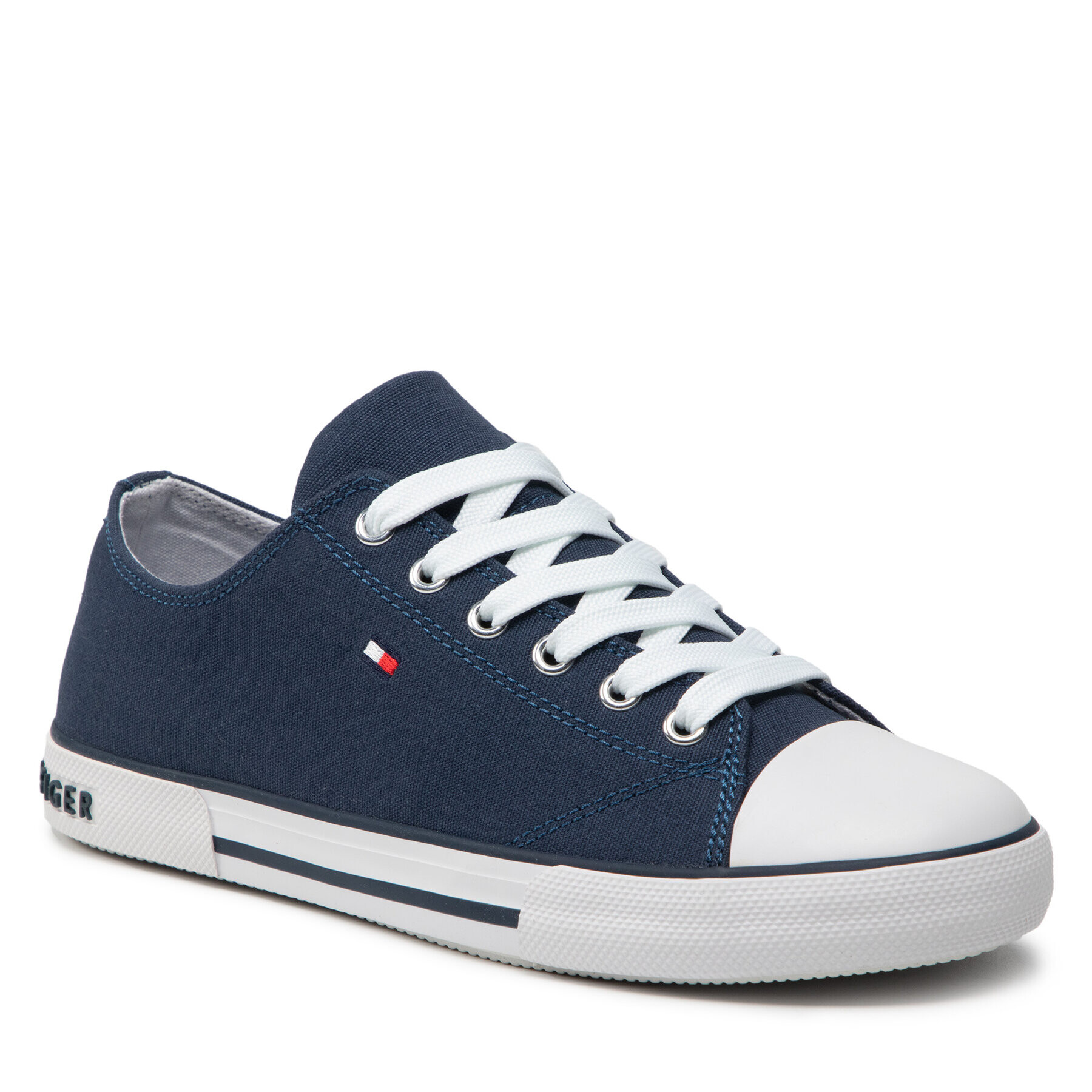 Tommy Hilfiger Plátenky Low Cut Lace-Up Sneaker T3X4-32207-0890 S Tmavomodrá - Pepit.sk