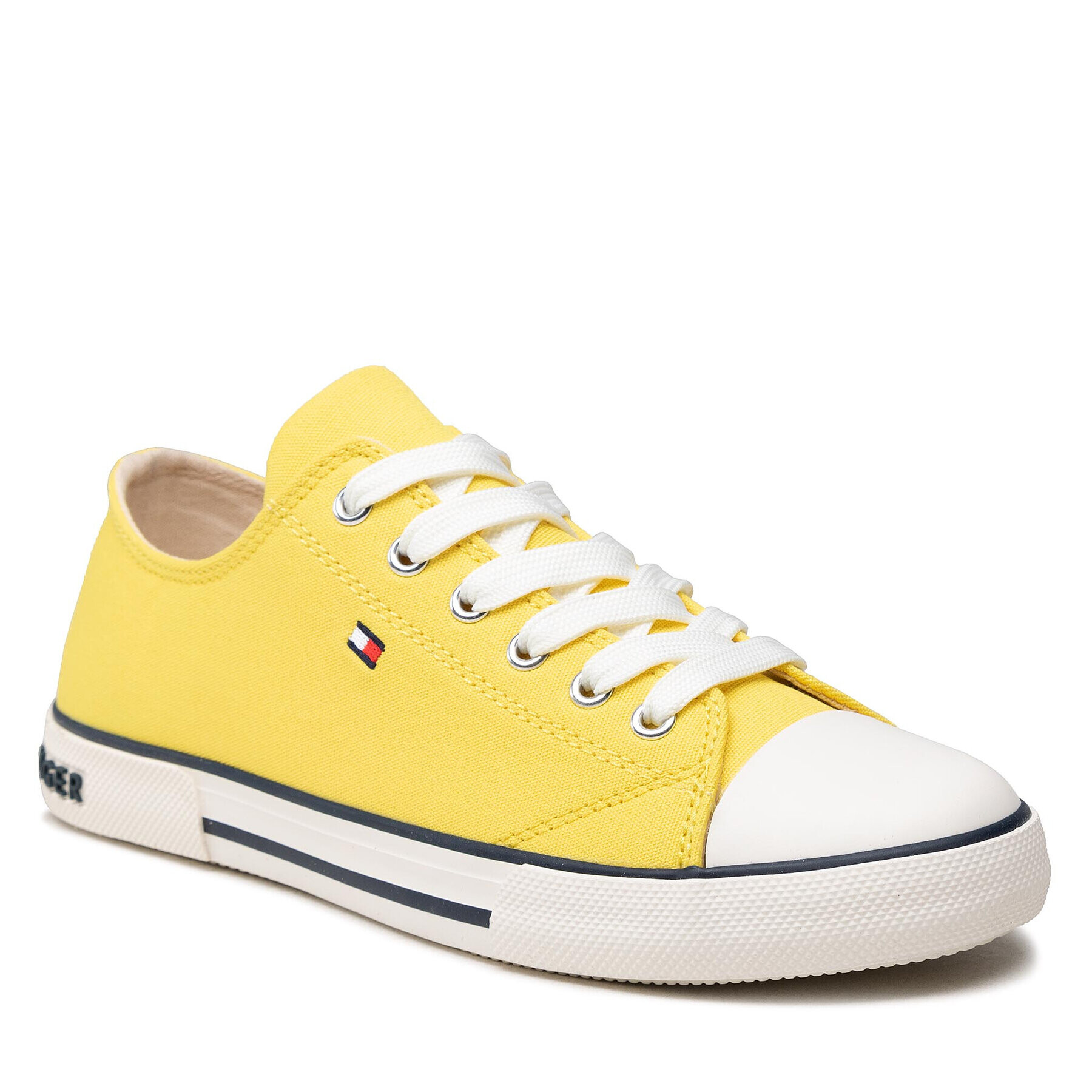 Tommy Hilfiger Plátenky Low Cut Lace-Up Sneaker T3X4-32207-0890 S Žltá - Pepit.sk