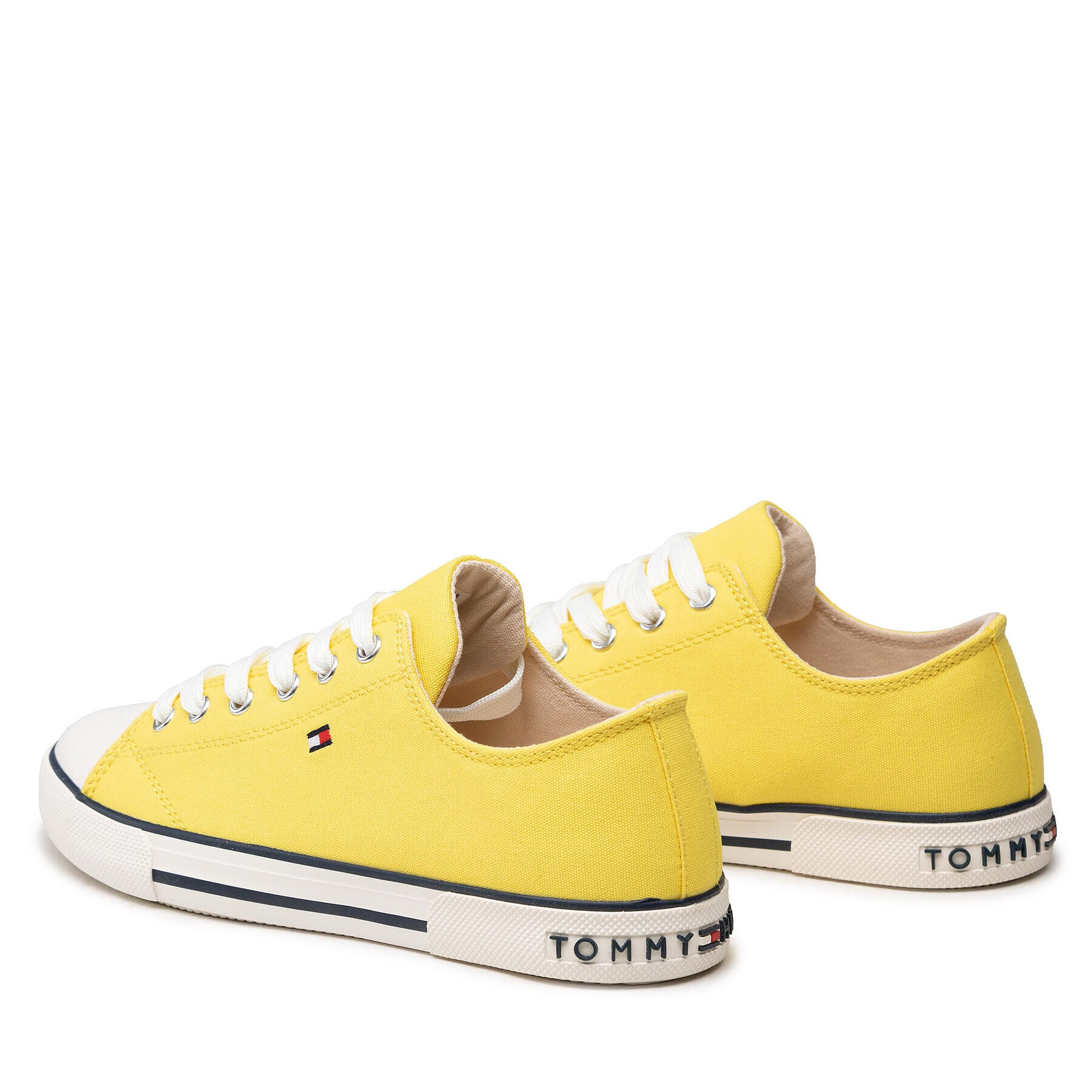 Tommy Hilfiger Plátenky Low Cut Lace-Up Sneaker T3X4-32207-0890 S Žltá - Pepit.sk