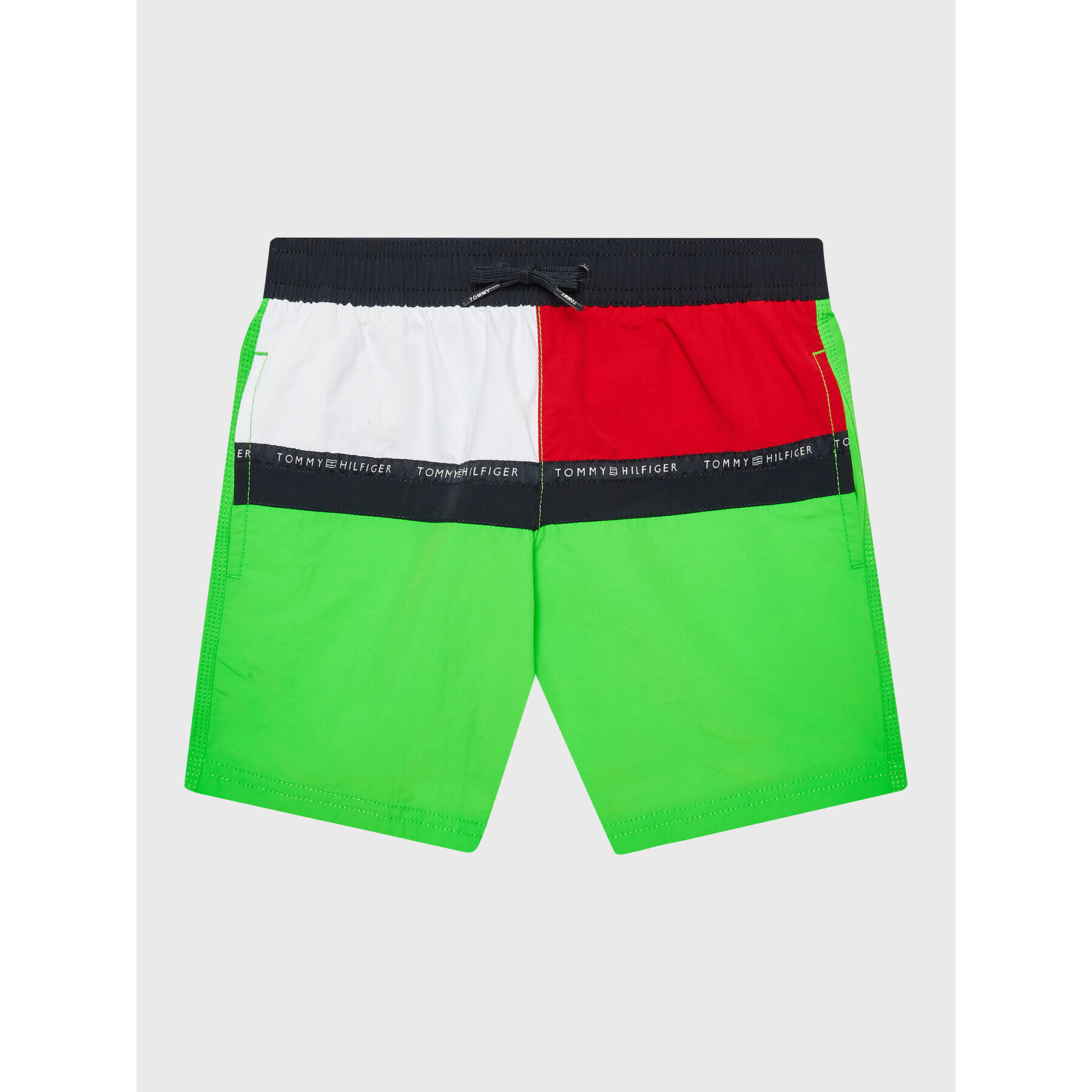 Tommy Hilfiger Plavecké šortky UB0UB00481 Zelená Regular Fit - Pepit.sk