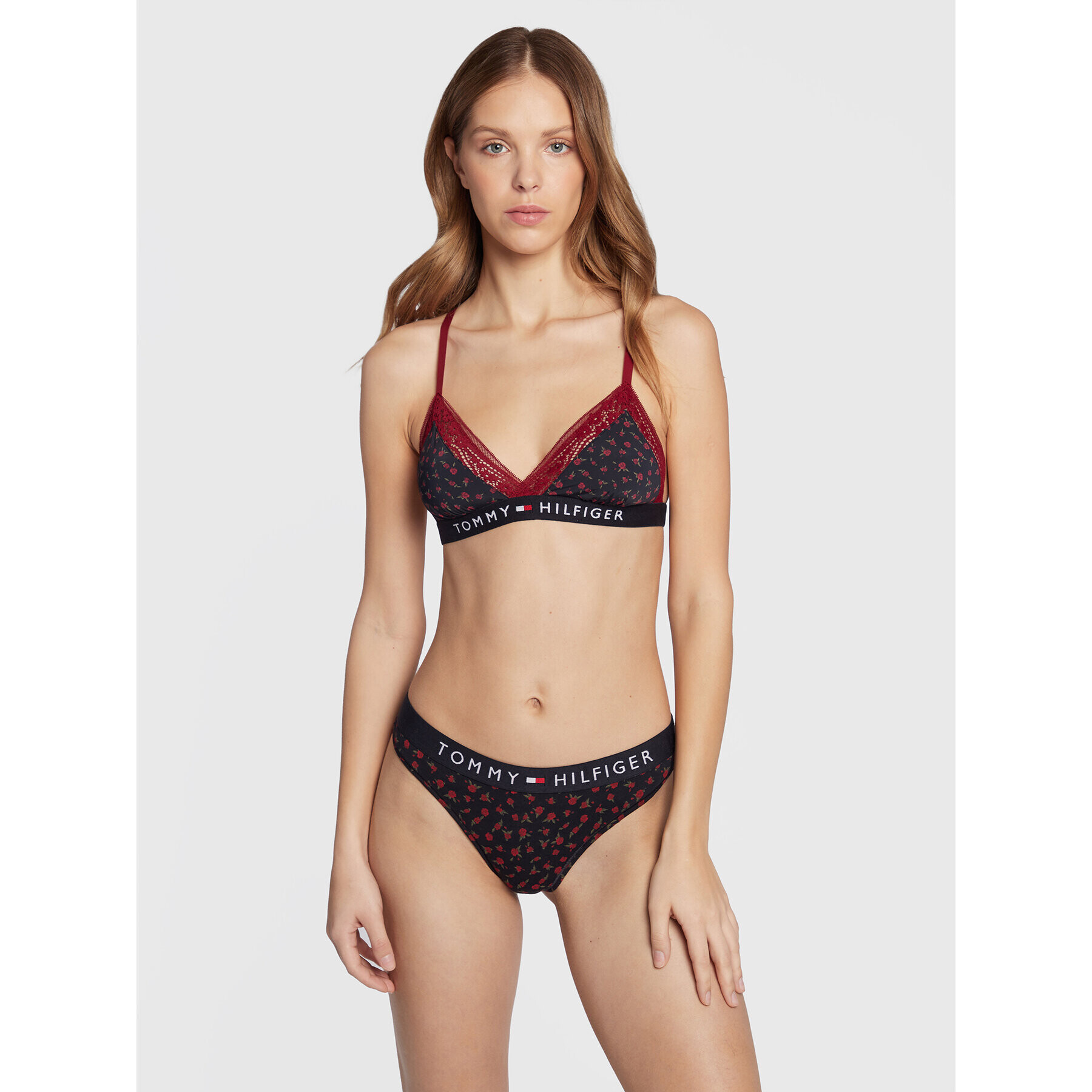 Tommy Hilfiger Podprsenka Bralette UW0UW03978 Červená - Pepit.sk