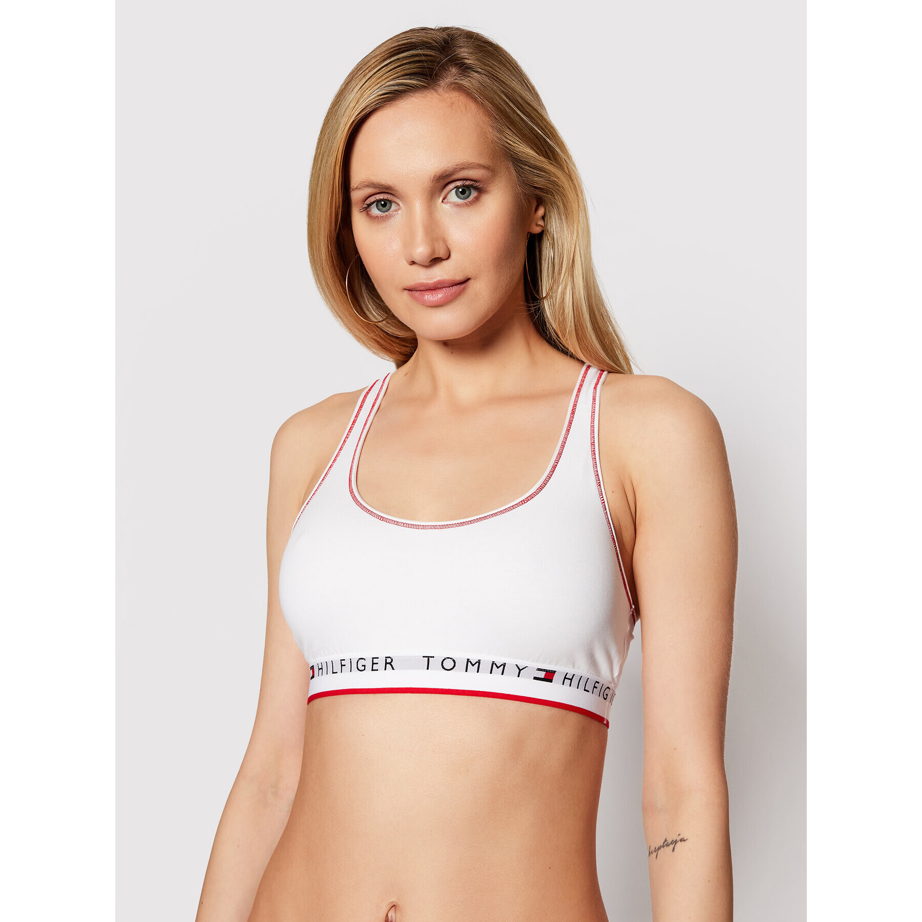 Tommy Hilfiger Podprsenkový top Bralette UW0UW02743 Biela - Pepit.sk