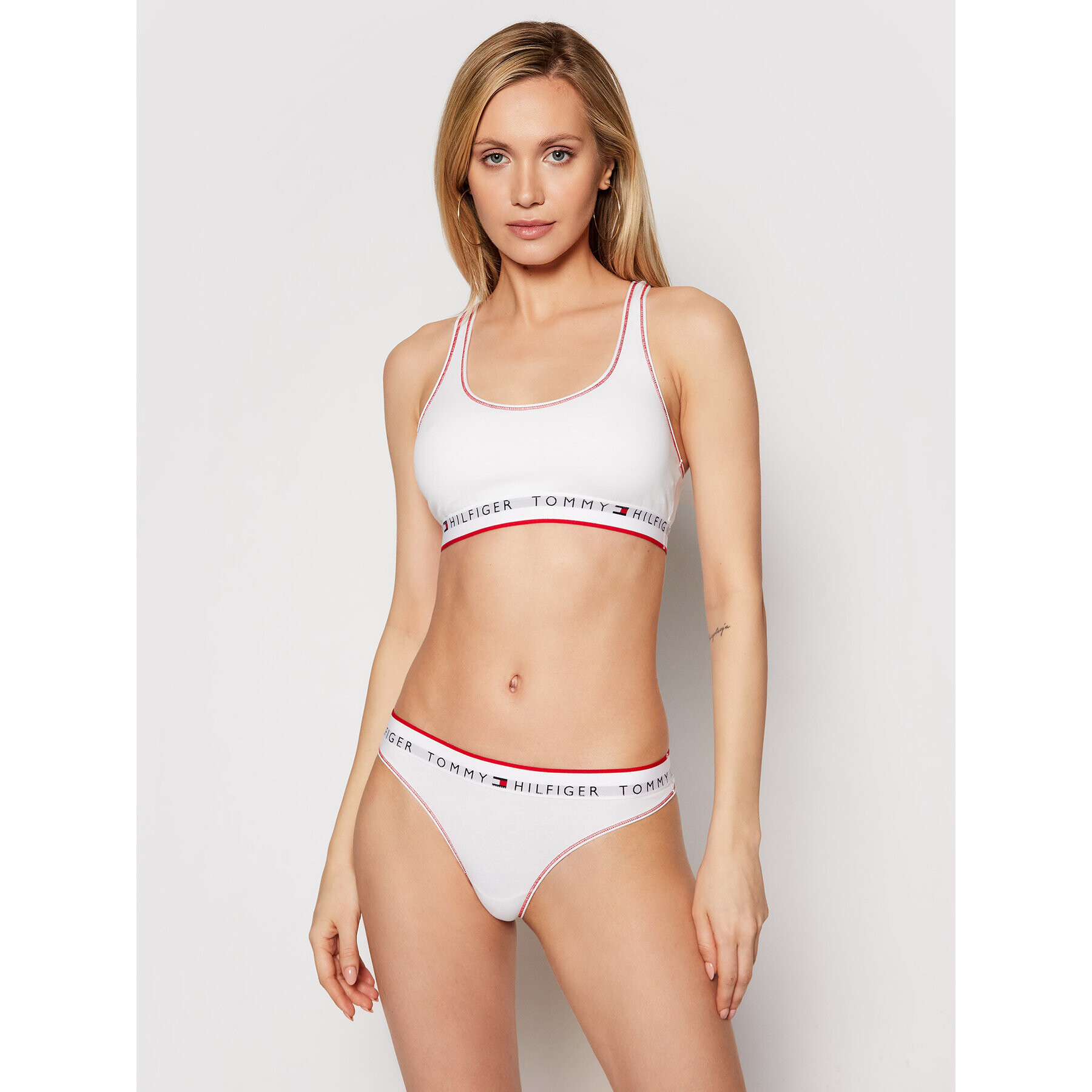 Tommy Hilfiger Podprsenkový top Bralette UW0UW02743 Biela - Pepit.sk