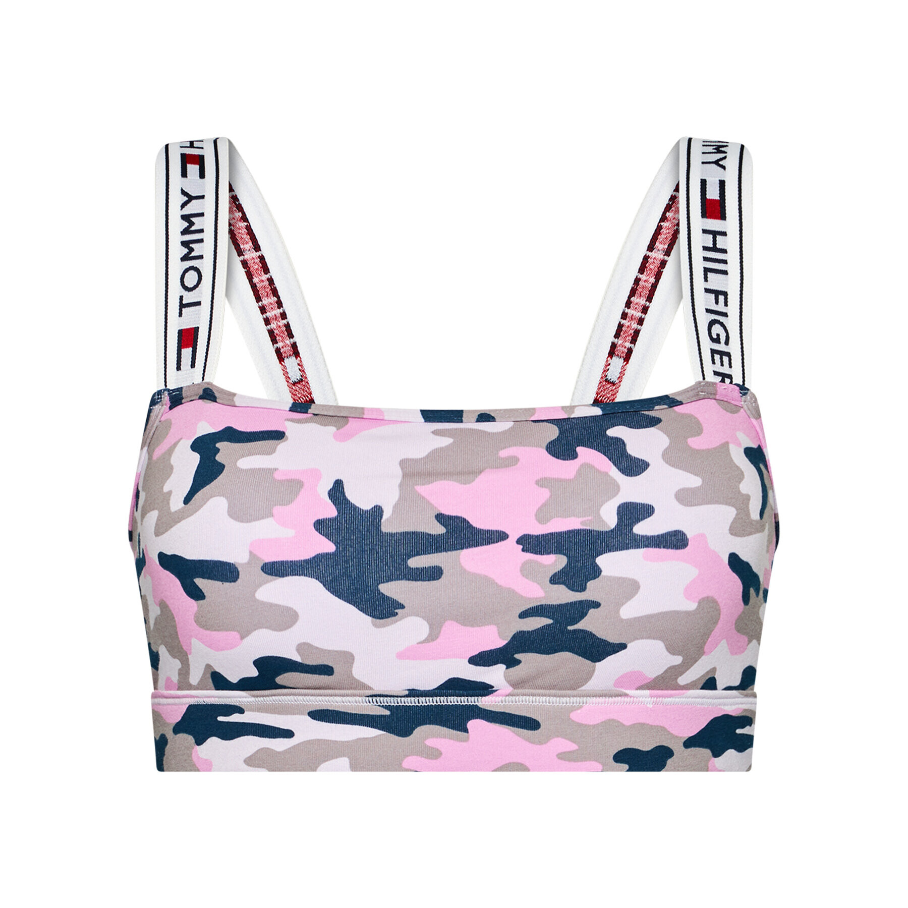 Tommy Hilfiger Podprsenkový top Camo UW0UW02724 Ružová - Pepit.sk