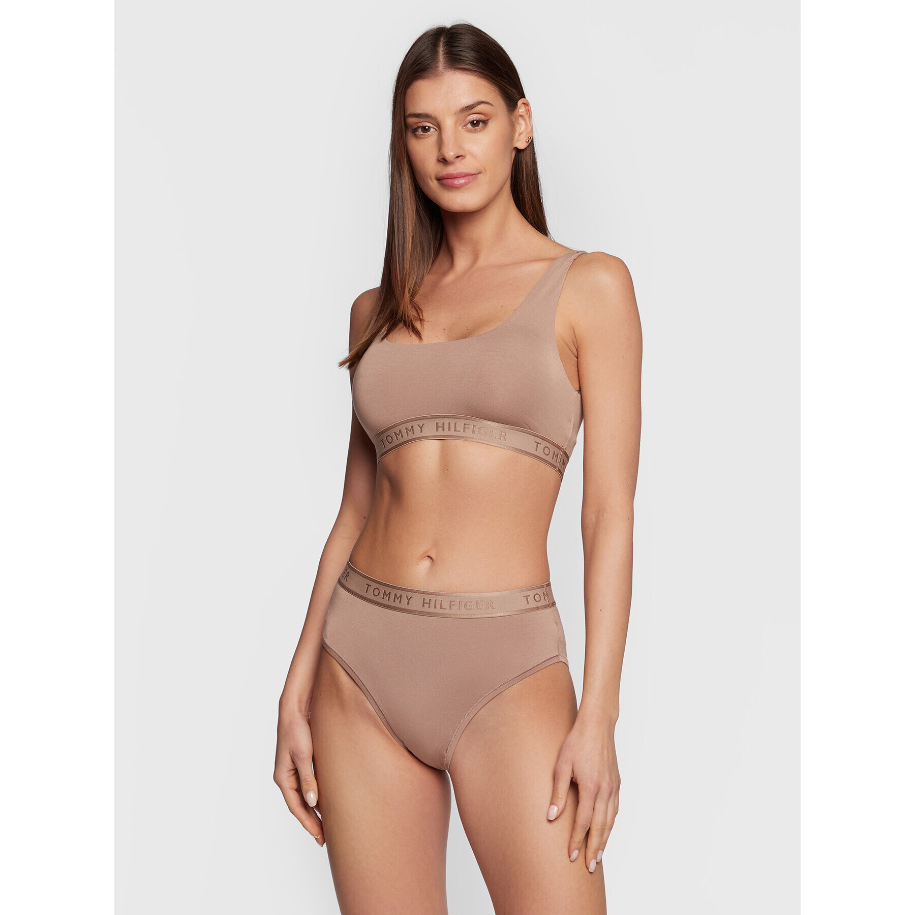 Tommy Hilfiger Podprsenkový top Unlined UW0UW03804 Béžová - Pepit.sk