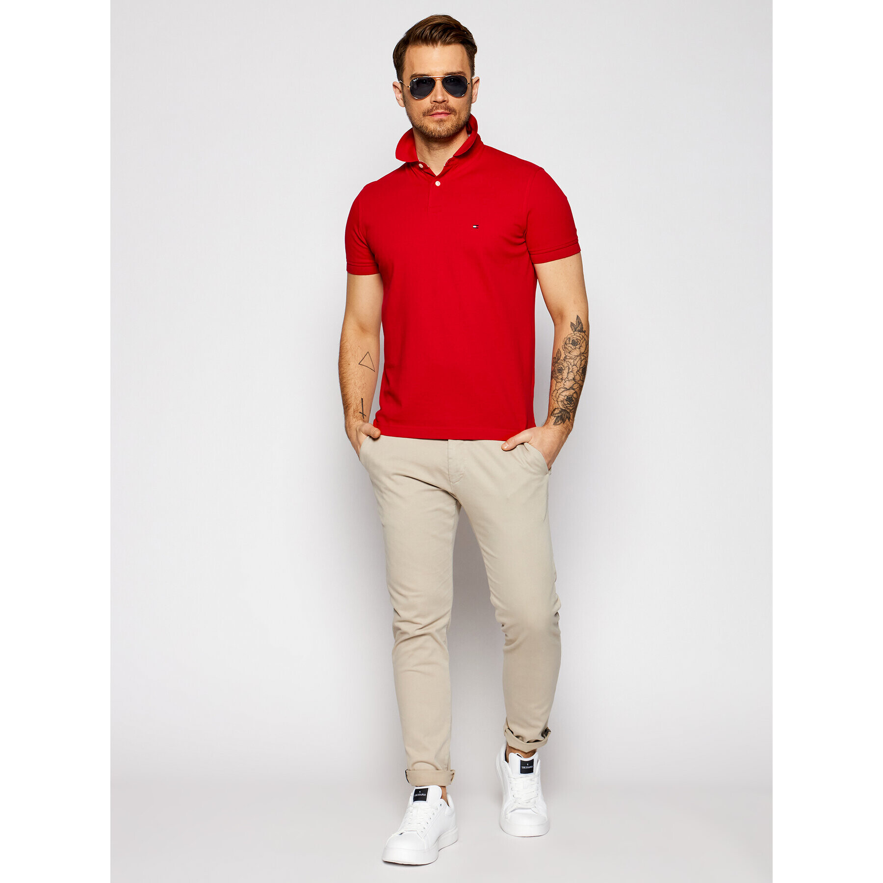 Tommy Hilfiger Polokošeľa 1985 MW0MW17770 Červená Regular Fit - Pepit.sk