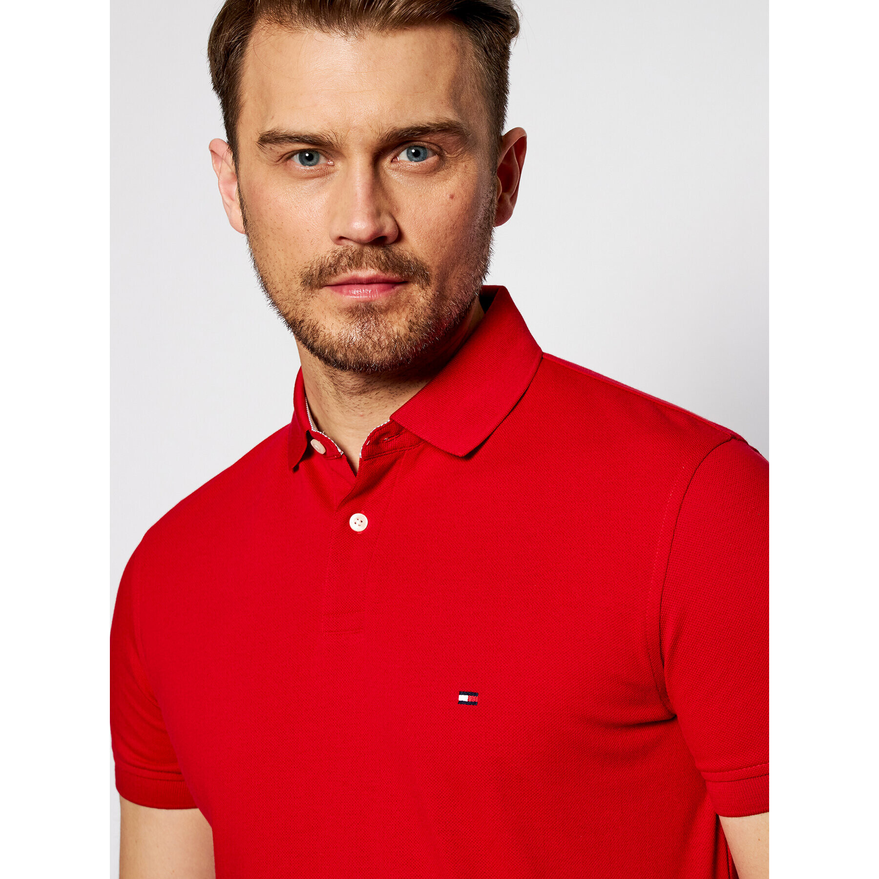 Tommy Hilfiger Polokošeľa 1985 MW0MW17770 Červená Regular Fit - Pepit.sk