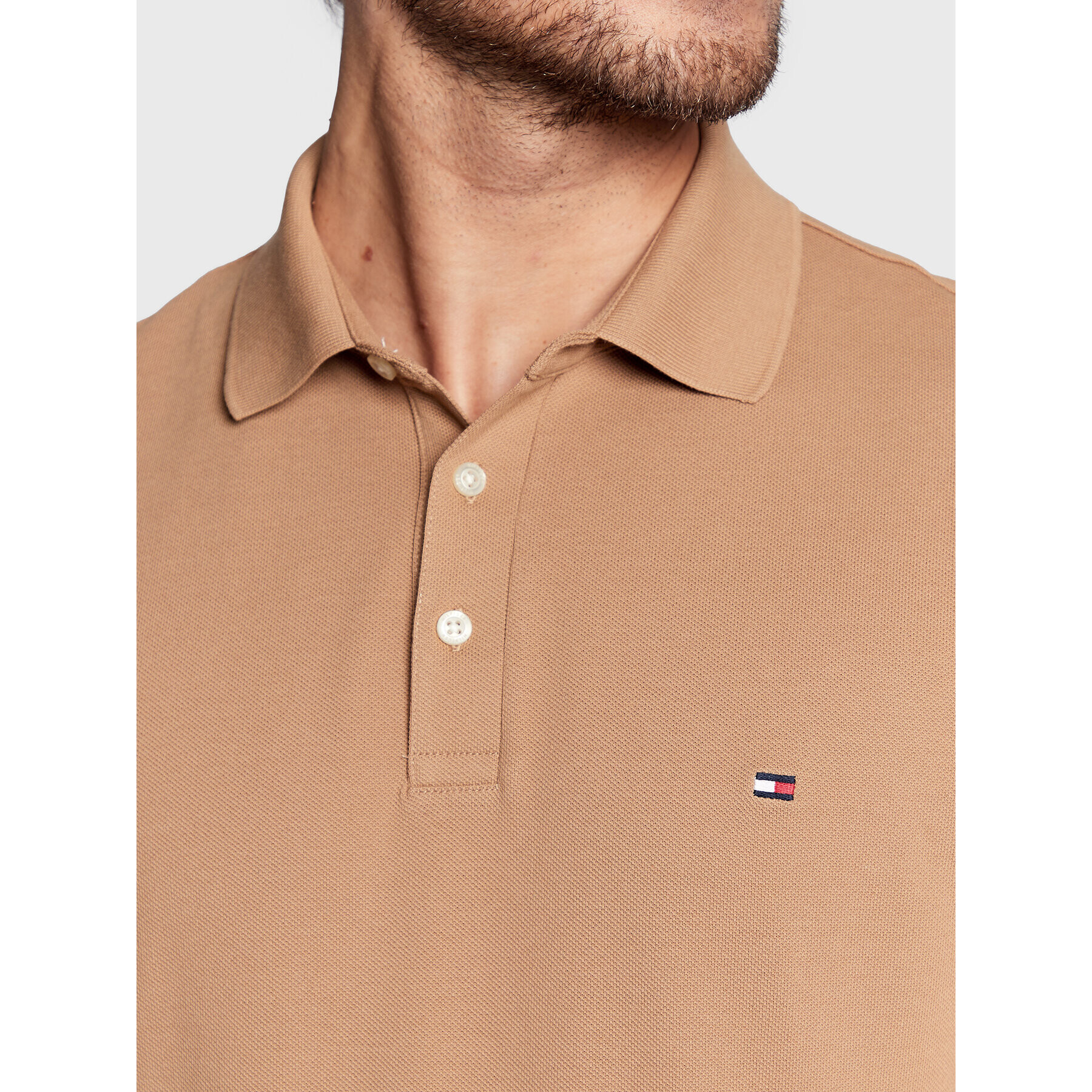 Tommy Hilfiger Polokošeľa 1985 MW0MW17771 Béžová Slim Fit - Pepit.sk