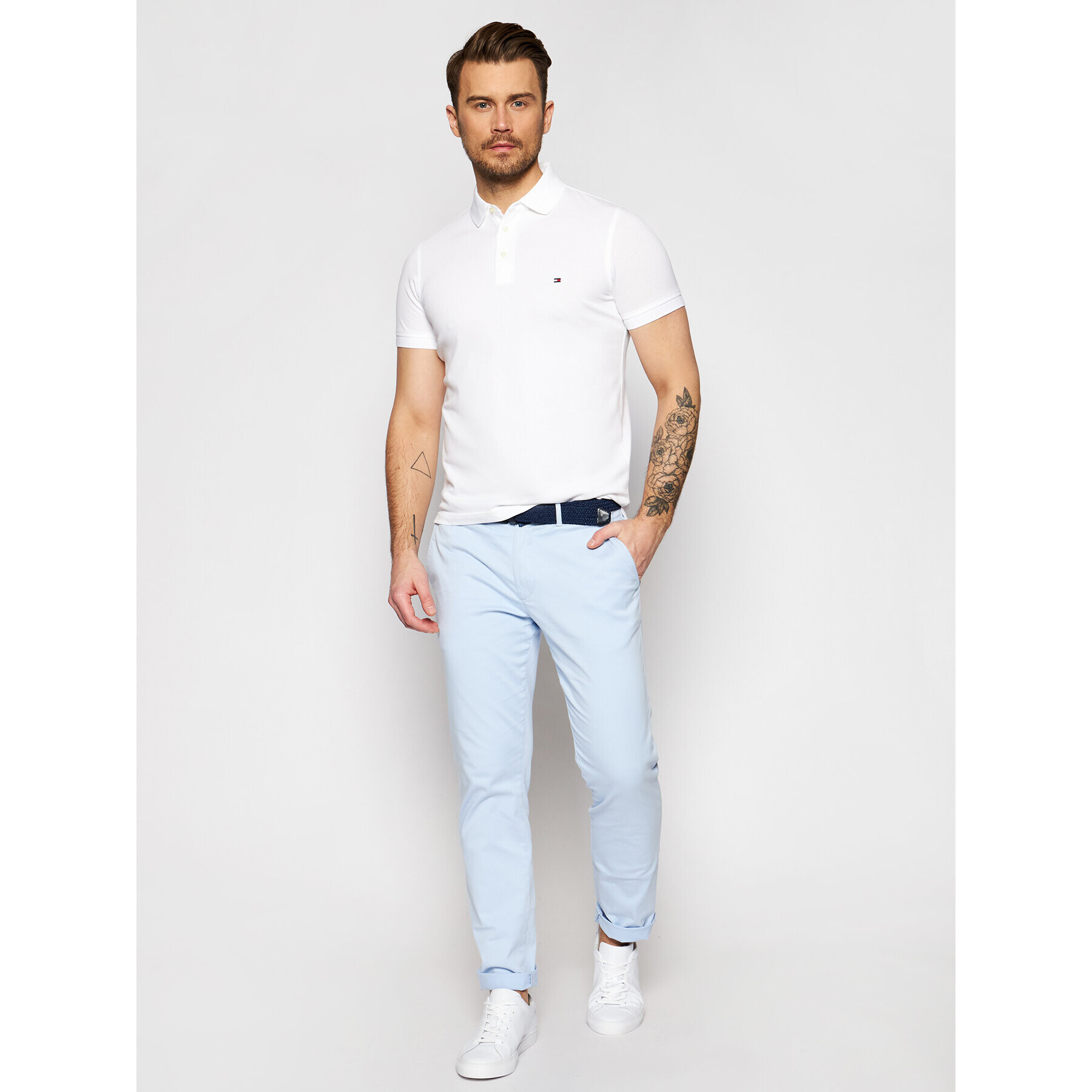 Tommy Hilfiger Polokošeľa 1985 MW0MW17771 Biela Slim Fit - Pepit.sk