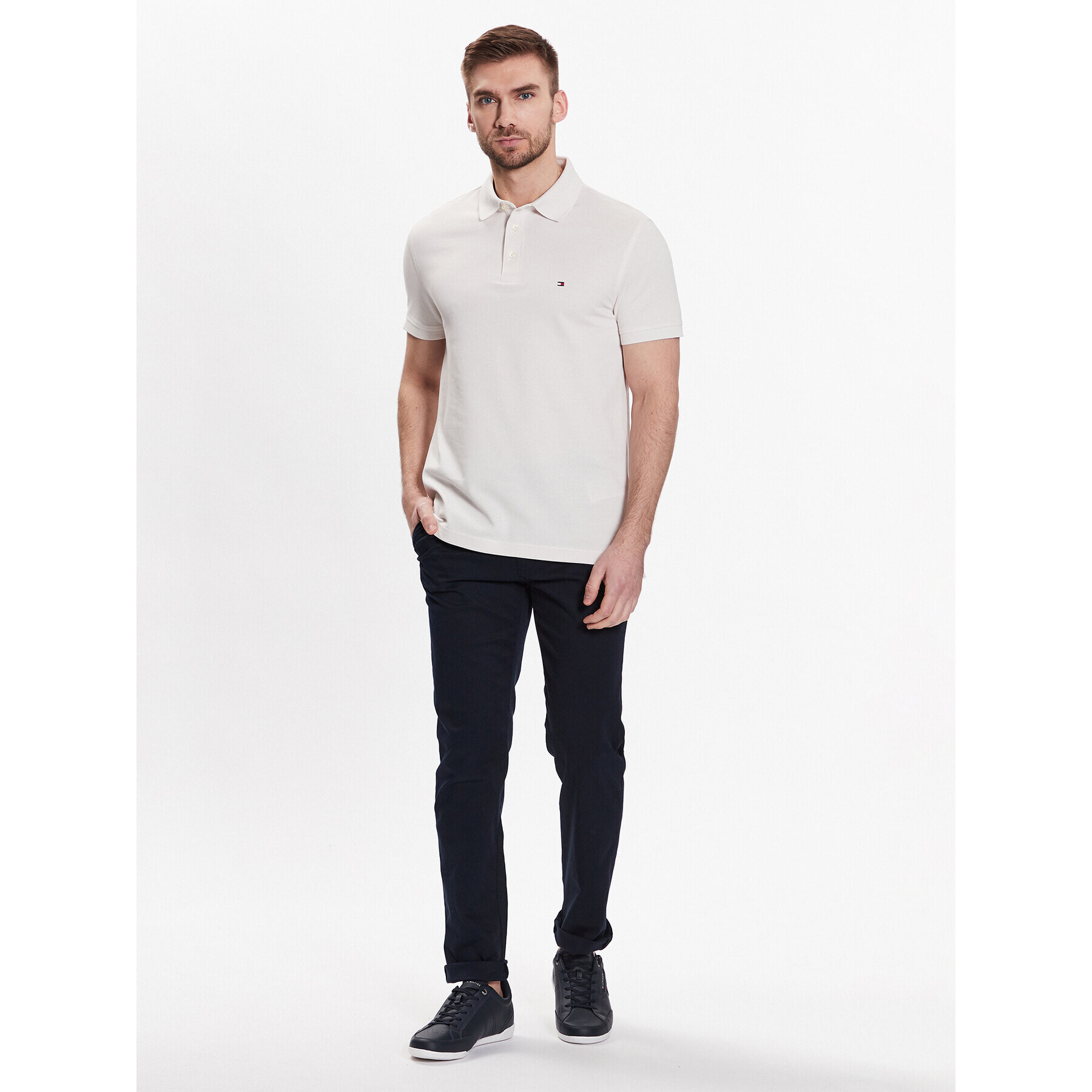 Tommy Hilfiger Polokošeľa 1985 MW0MW17771 Biela Slim Fit - Pepit.sk