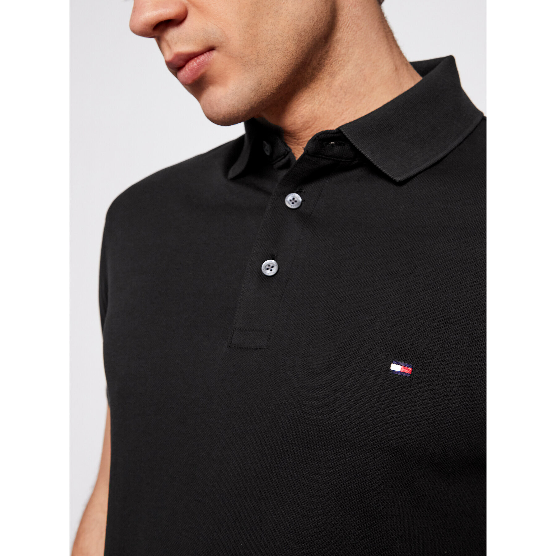 Tommy Hilfiger Polokošeľa 1985 MW0MW17771 Čierna Slim Fit - Pepit.sk