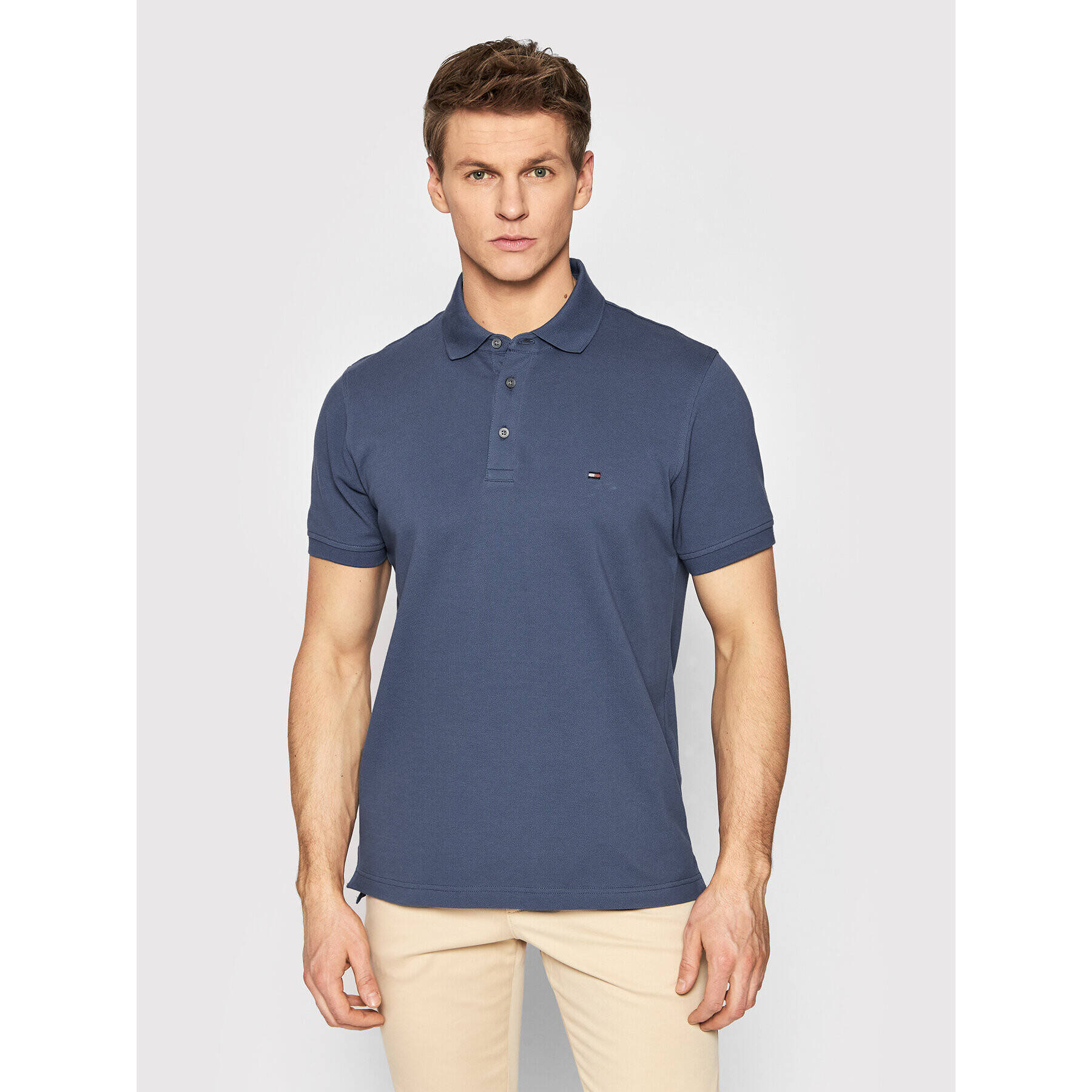 Tommy Hilfiger Polokošeľa 1985 MW0MW17771 Modrá Slim Fit - Pepit.sk