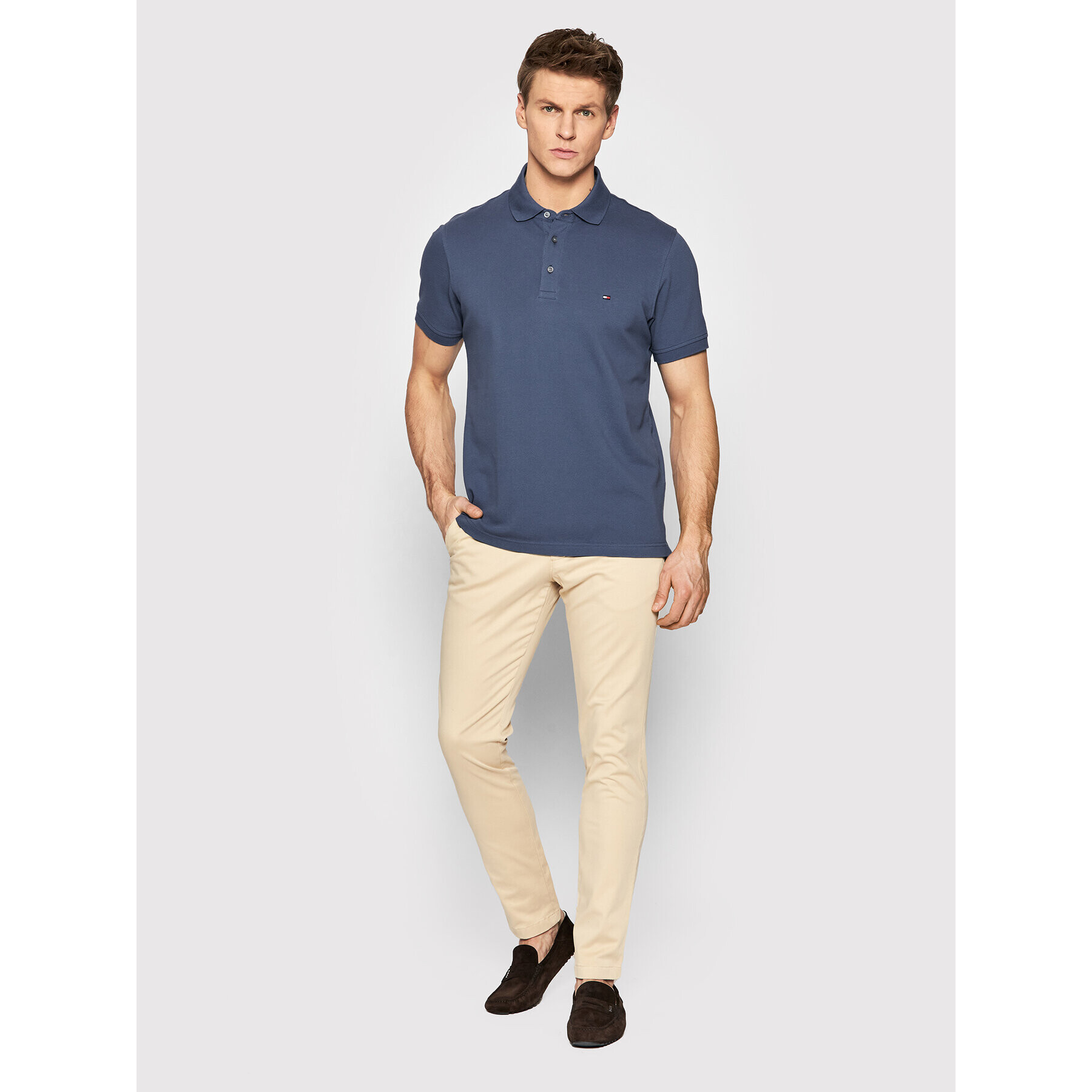 Tommy Hilfiger Polokošeľa 1985 MW0MW17771 Modrá Slim Fit - Pepit.sk