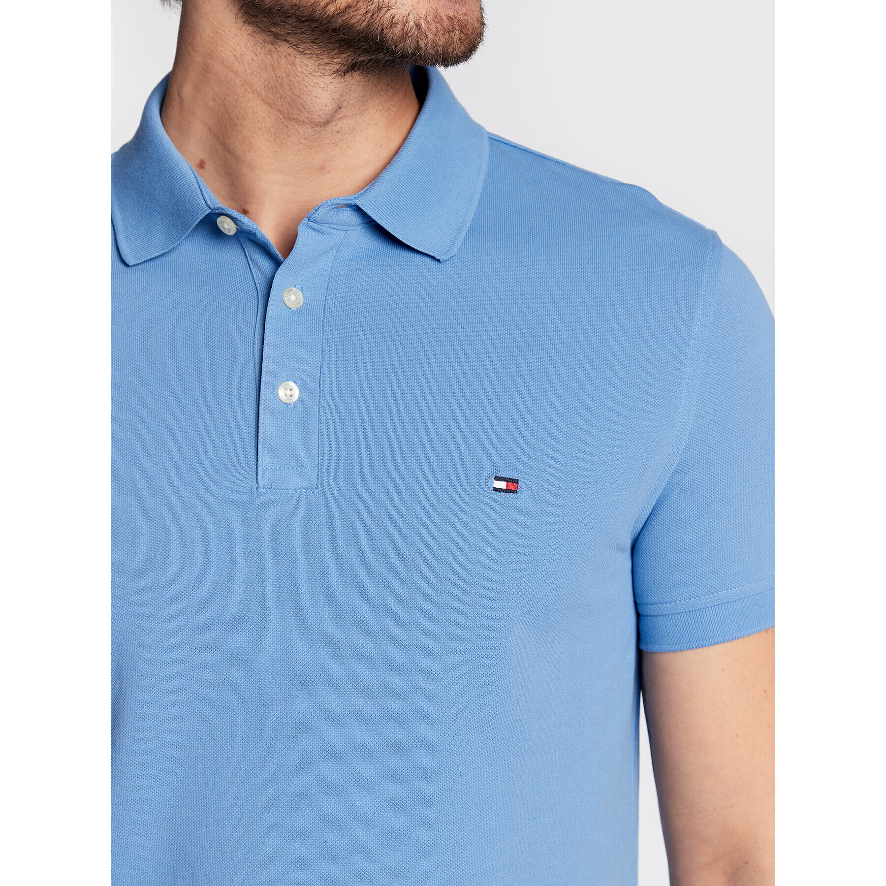 Tommy Hilfiger Polokošeľa 1985 MW0MW17771 Modrá Slim Fit - Pepit.sk