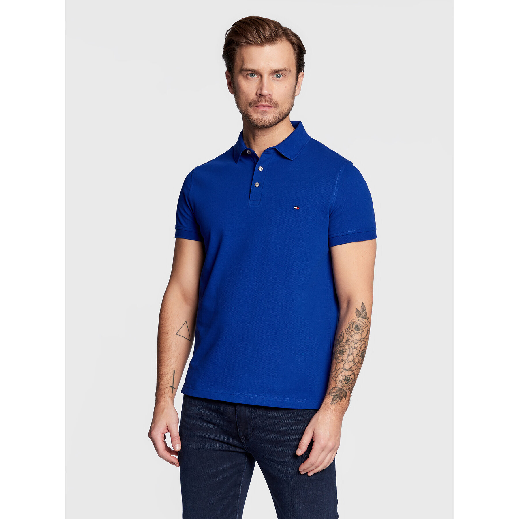 Tommy Hilfiger Polokošeľa 1985 MW0MW17771 Modrá Slim Fit - Pepit.sk