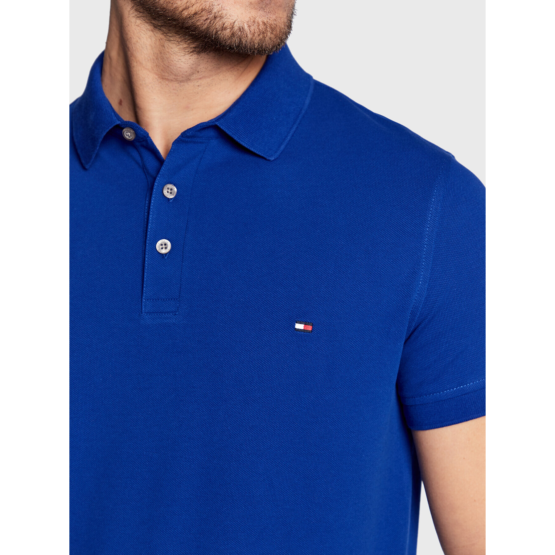 Tommy Hilfiger Polokošeľa 1985 MW0MW17771 Modrá Slim Fit - Pepit.sk